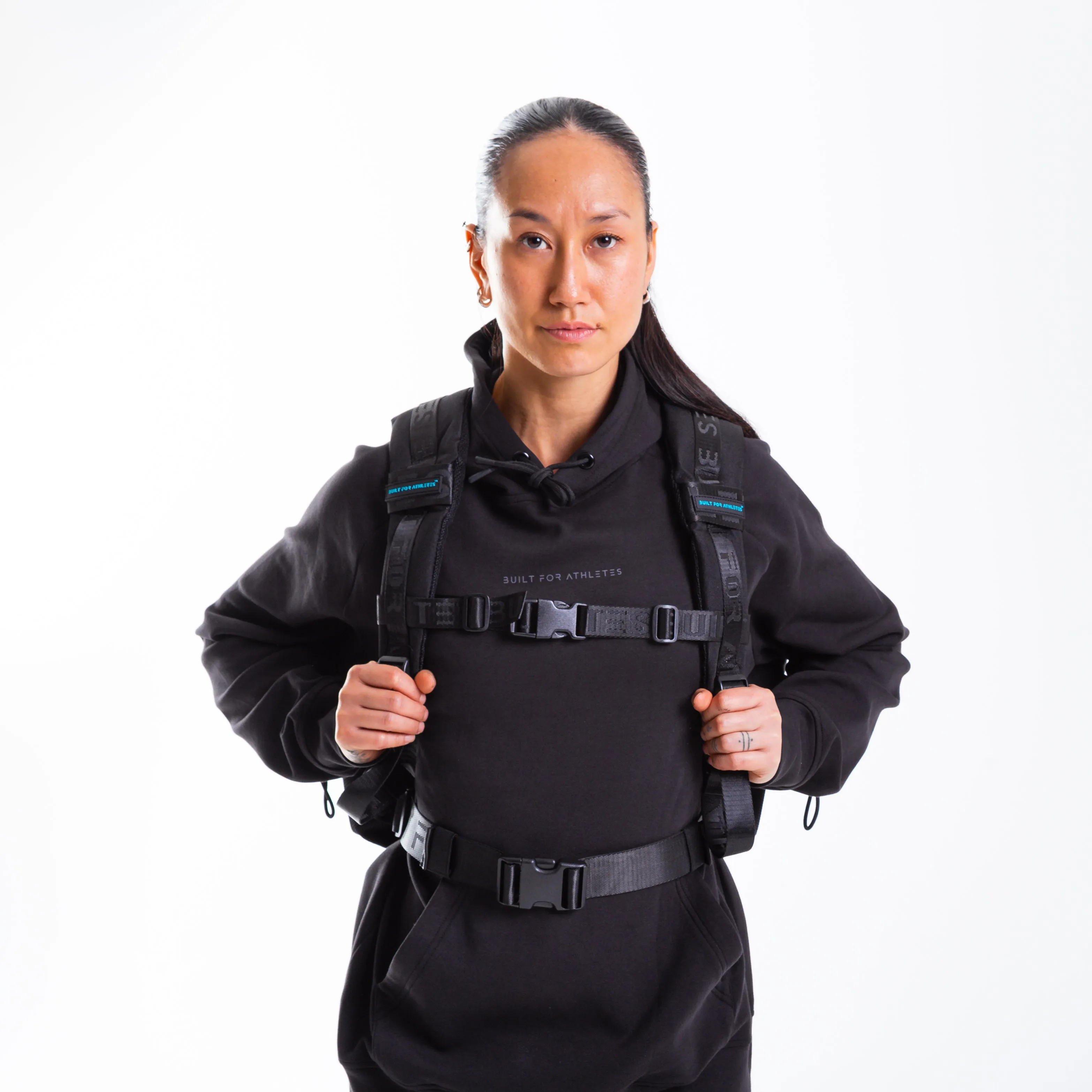 Medium Black & Aqua 25L Gym Backpack