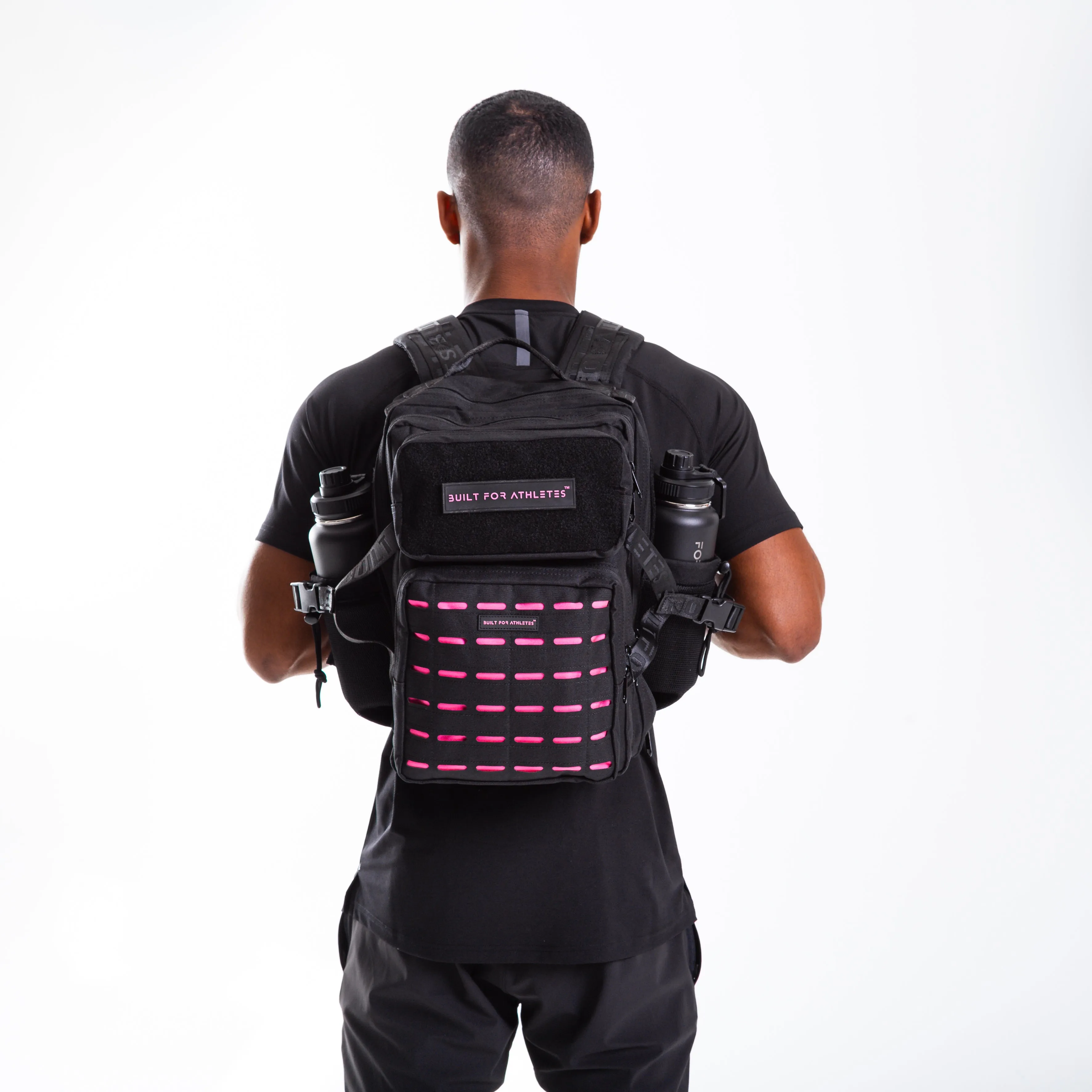 Medium Black & Pink 25L Gym Backpack