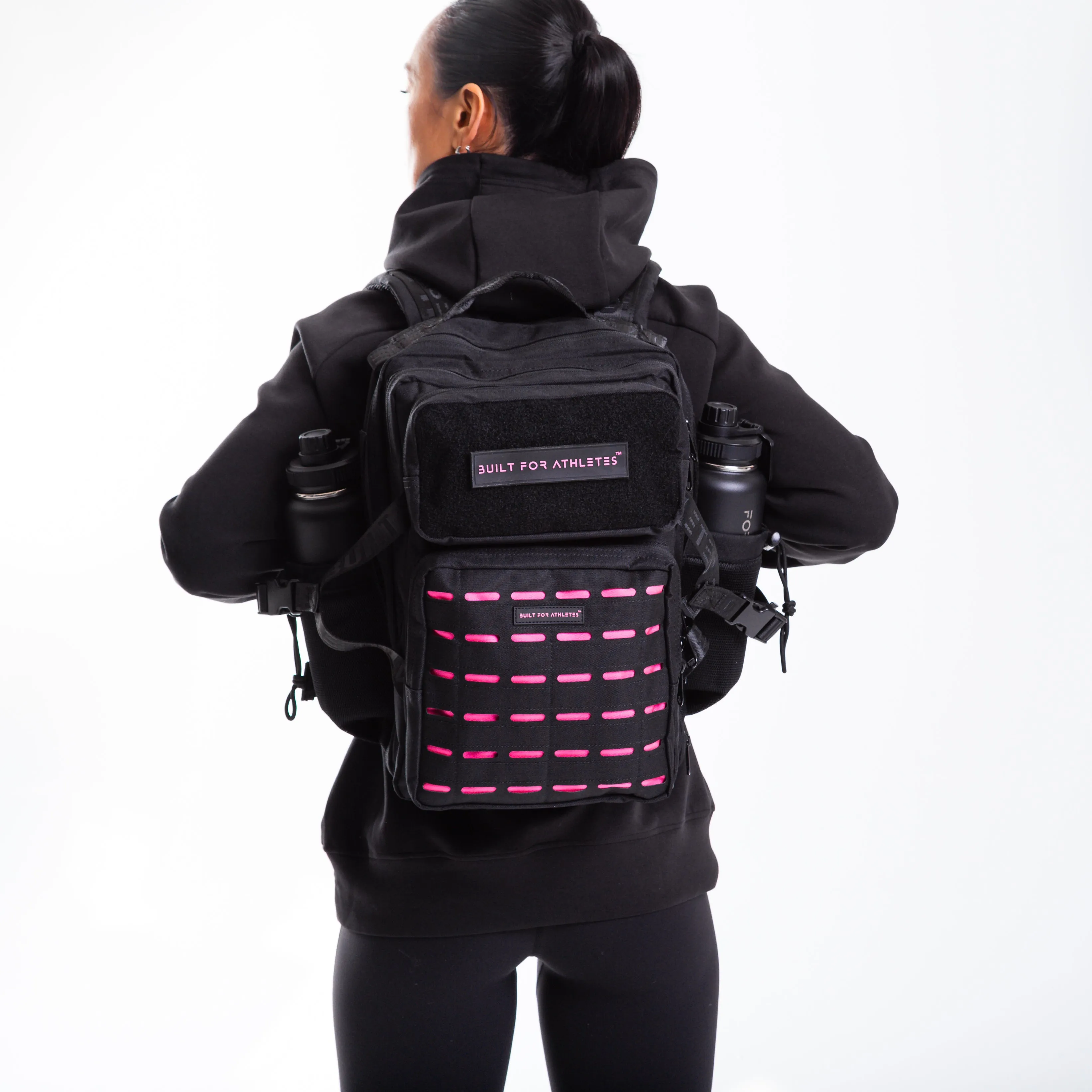 Medium Black & Pink 25L Gym Backpack