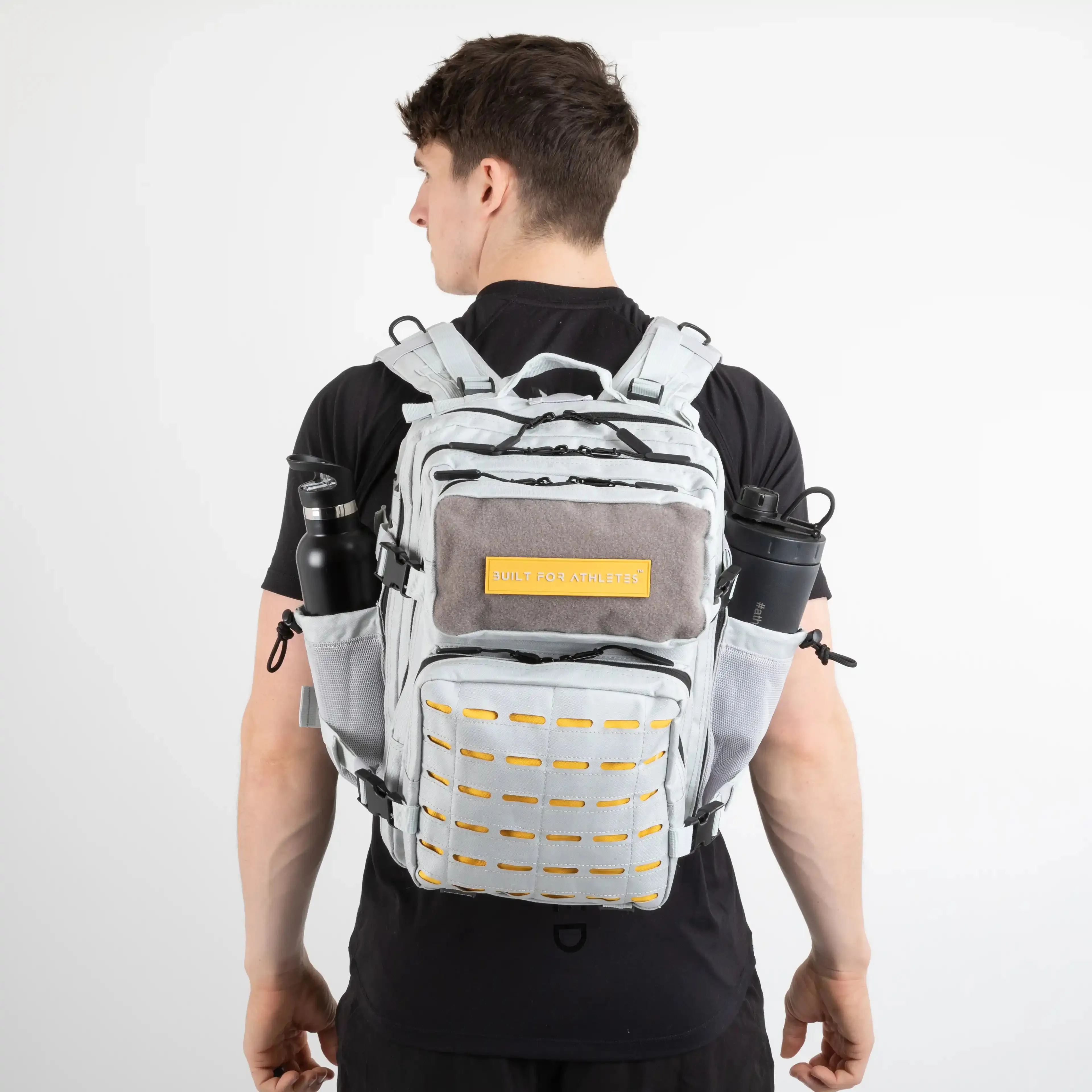 Medium Grey & Yellow 25L Gym Backpack