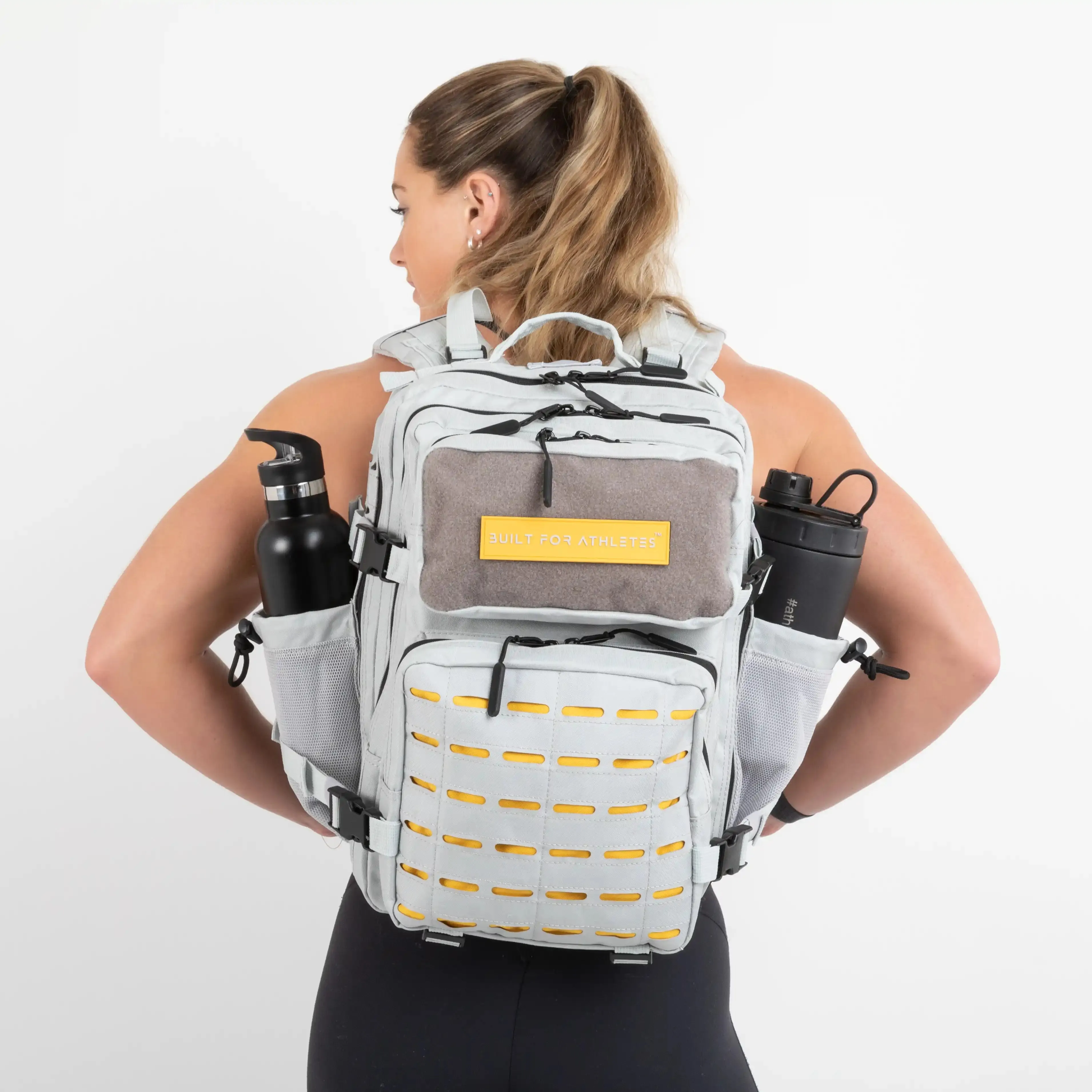 Medium Grey & Yellow 25L Gym Backpack