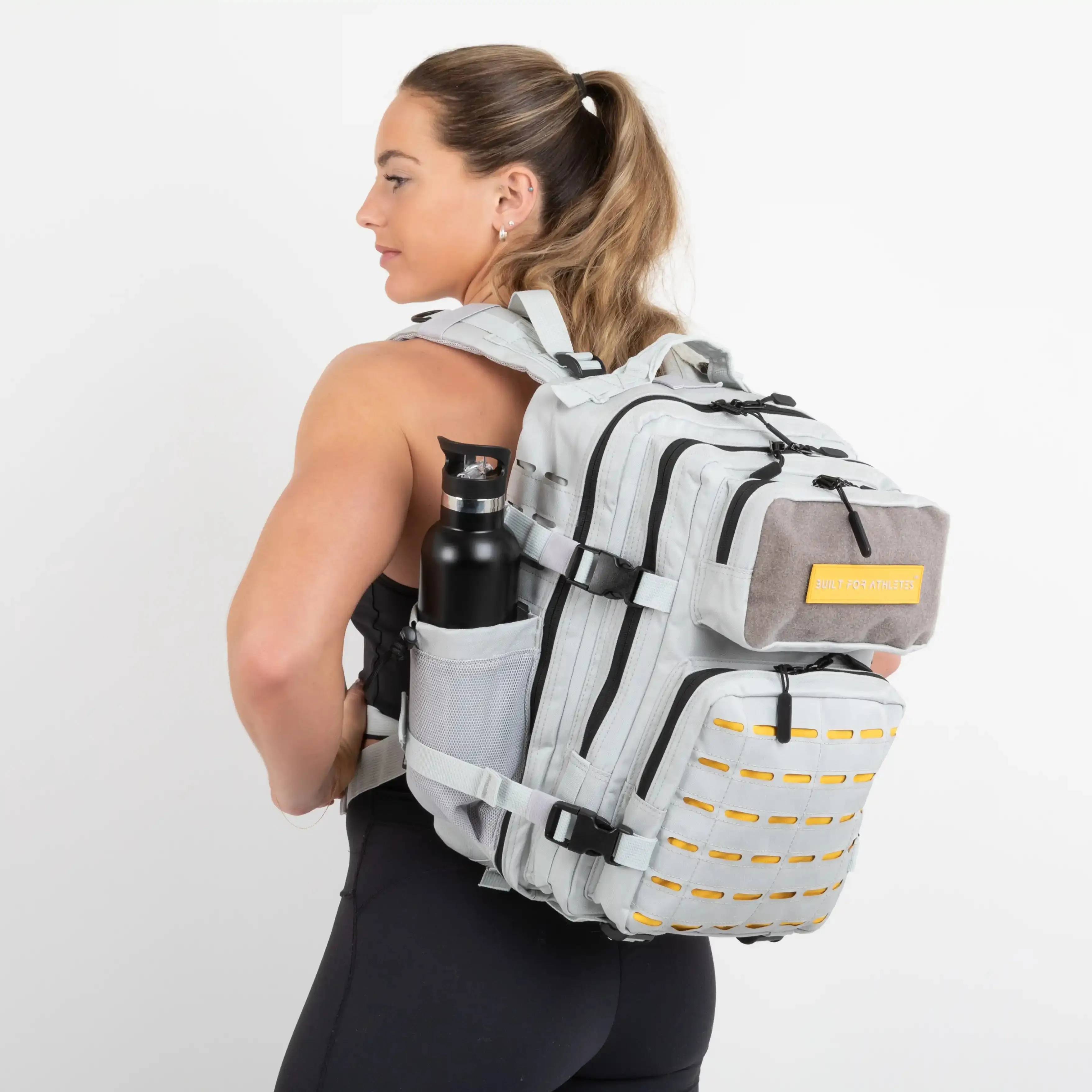 Medium Grey & Yellow 25L Gym Backpack