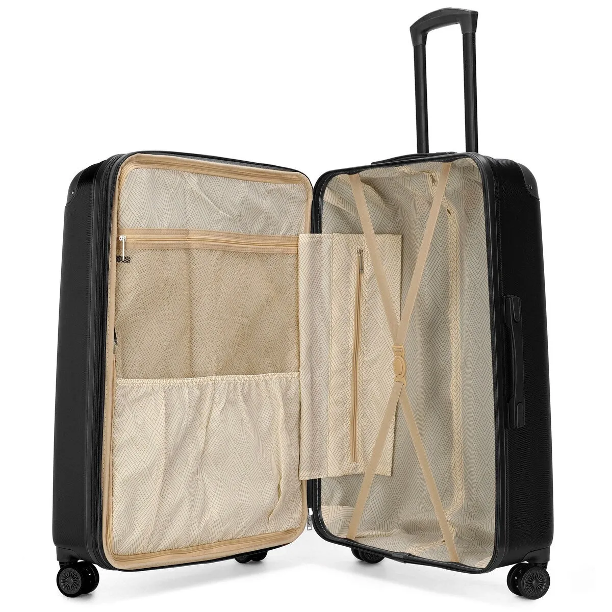 Miami CarryOn Collins 3 Piece Expandable Retro Spinner Luggage Set