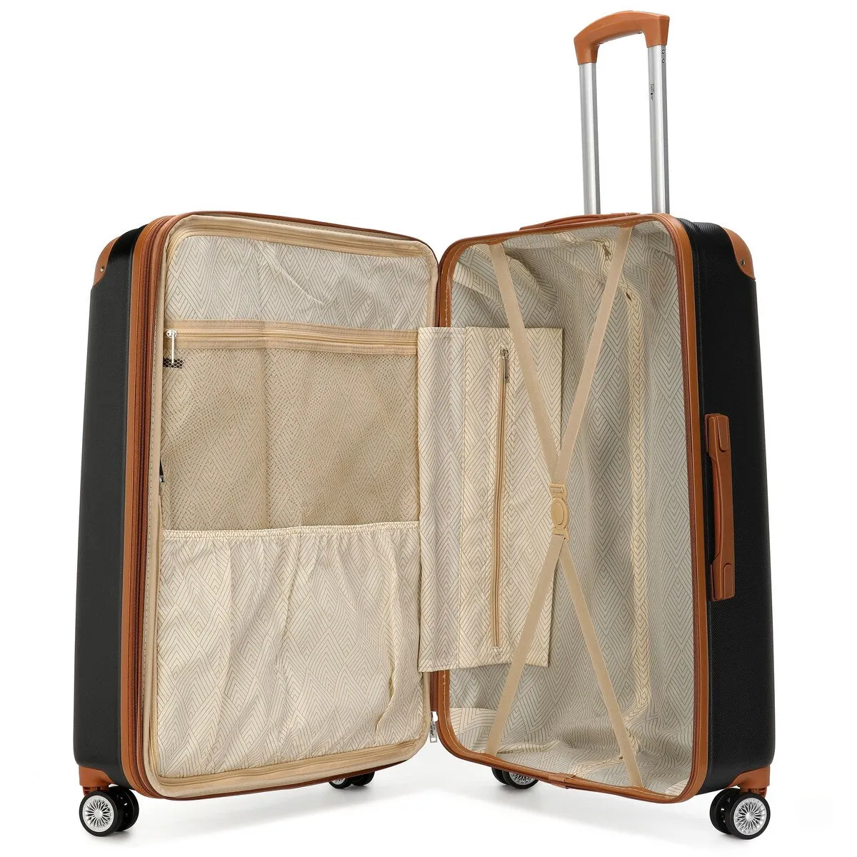 Miami CarryOn Collins 3 Piece Expandable Retro Spinner Luggage Set