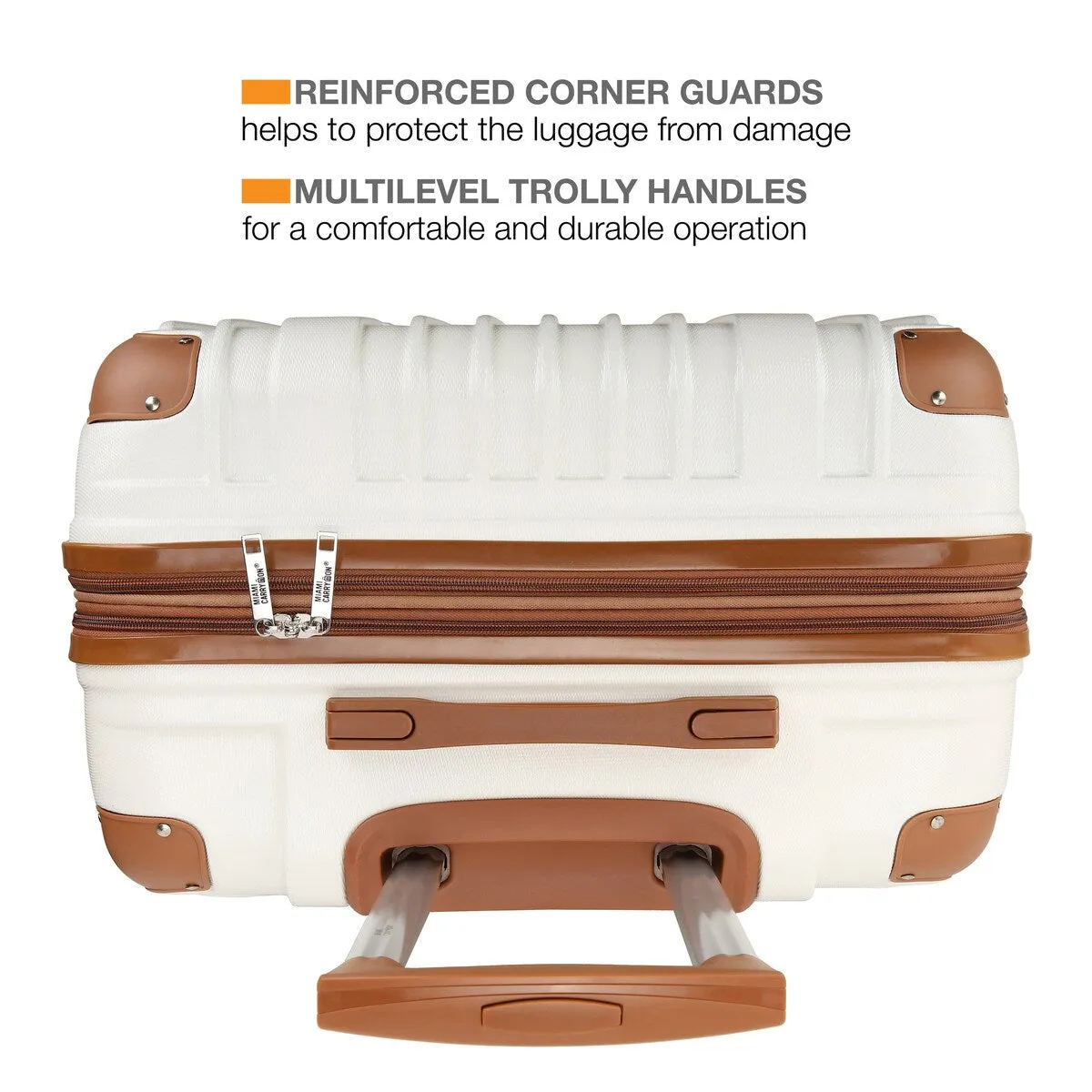 Miami CarryOn Collins 3 Piece Expandable Retro Spinner Luggage Set