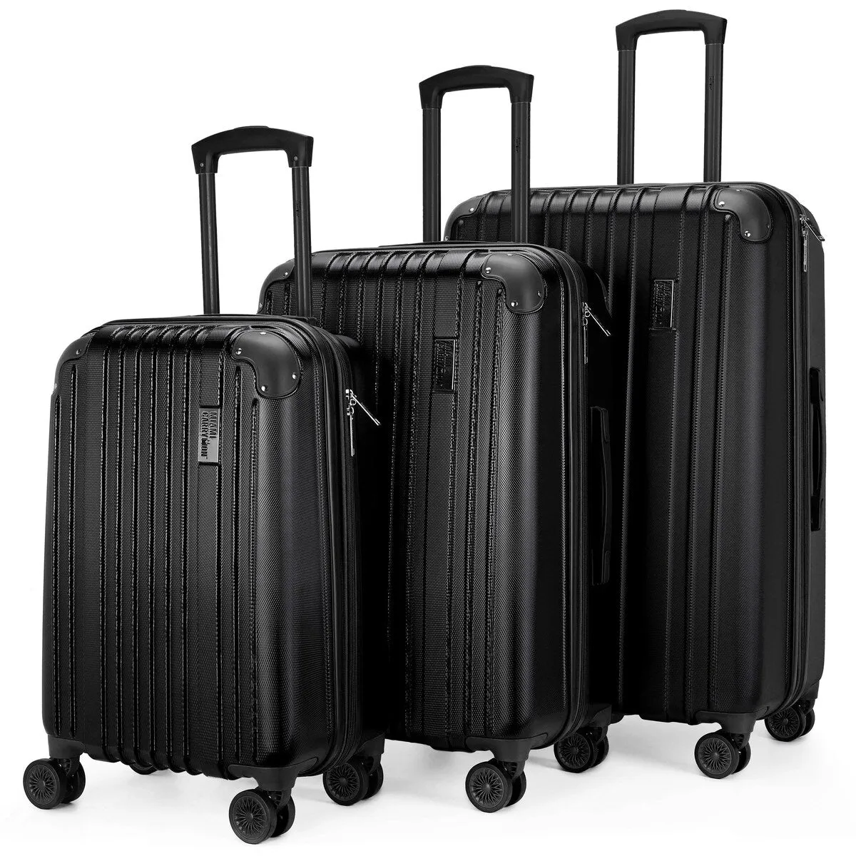 Miami CarryOn Collins 3 Piece Expandable Retro Spinner Luggage Set