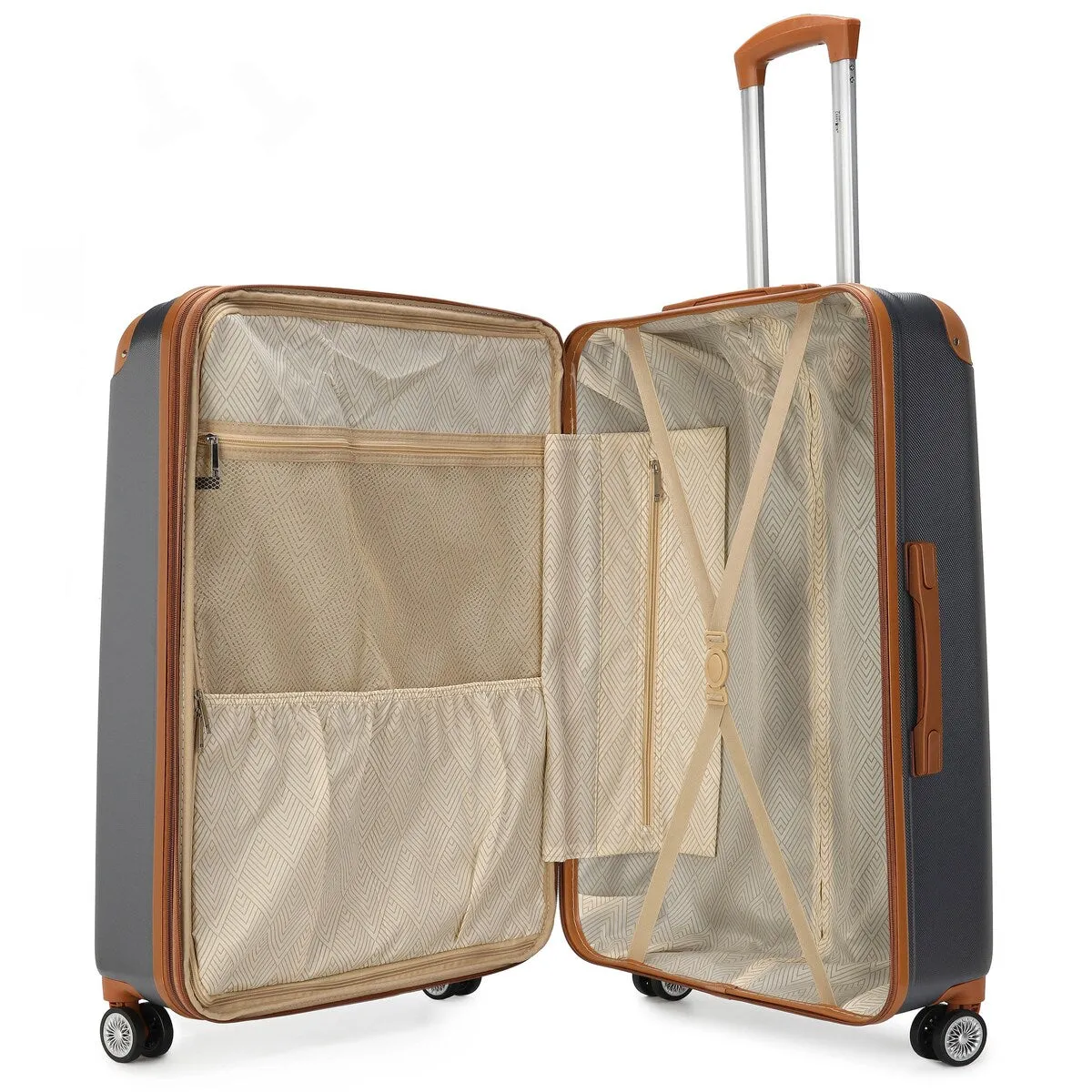 Miami CarryOn Collins 3 Piece Expandable Retro Spinner Luggage Set