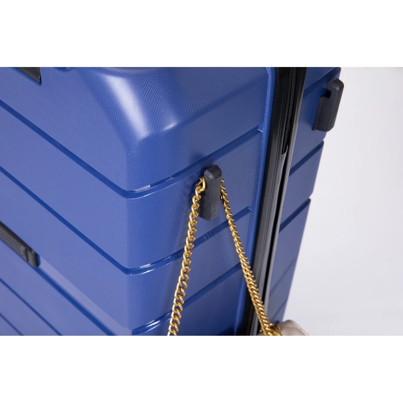 Multi-Size Luggage Set with Double Spinner Wheels and TSA Lock, 3-Piece Lightweight Suitcase with Hooks and Name Card