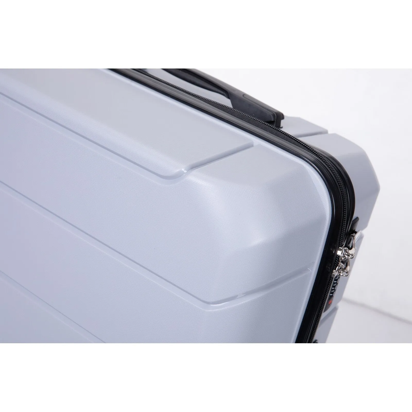 Multi-Size Luggage Set with Double Spinner Wheels and TSA Lock, 3-Piece Lightweight Suitcase with Hooks and Name Card