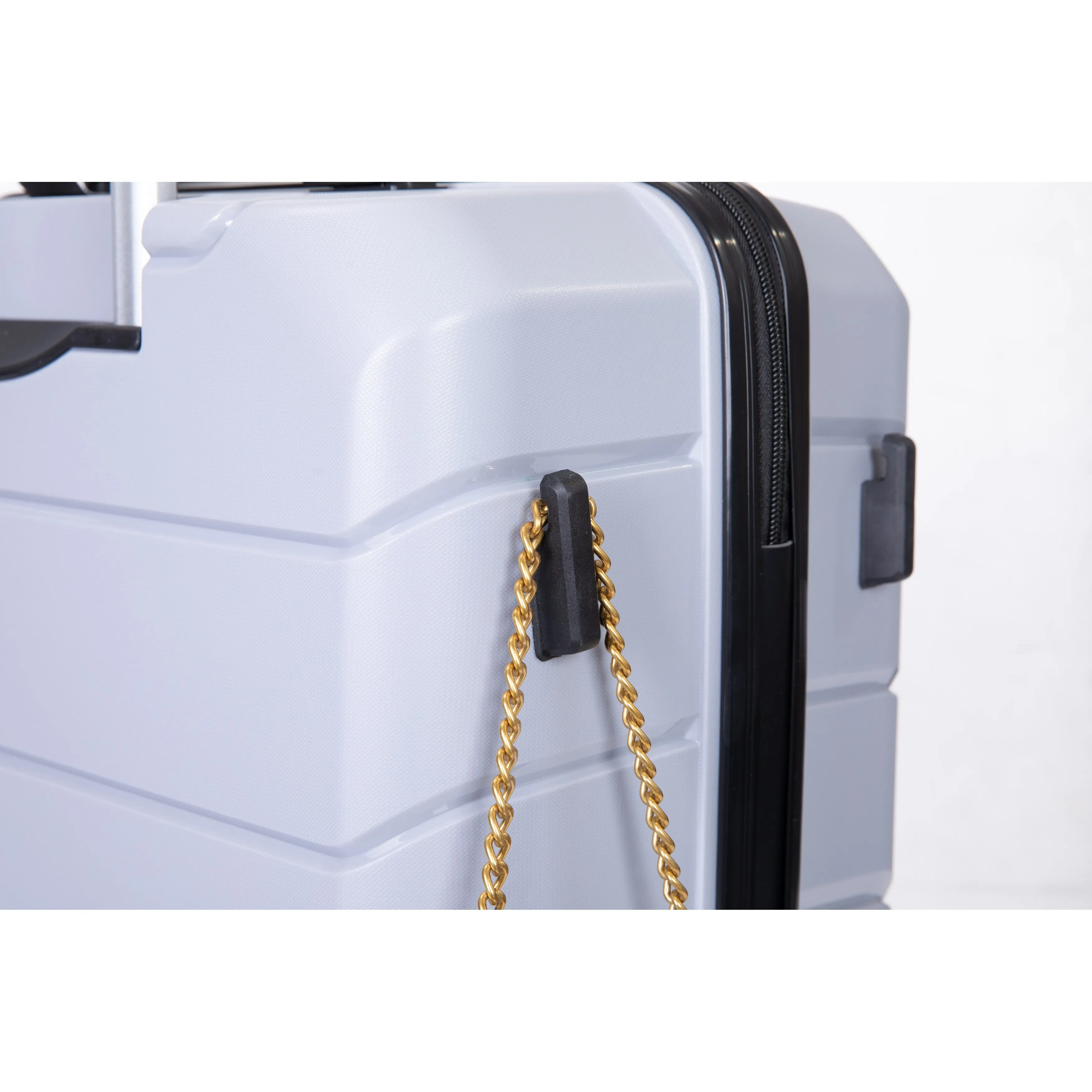 Multi-Size Luggage Set with Double Spinner Wheels and TSA Lock, 3-Piece Lightweight Suitcase with Hooks and Name Card