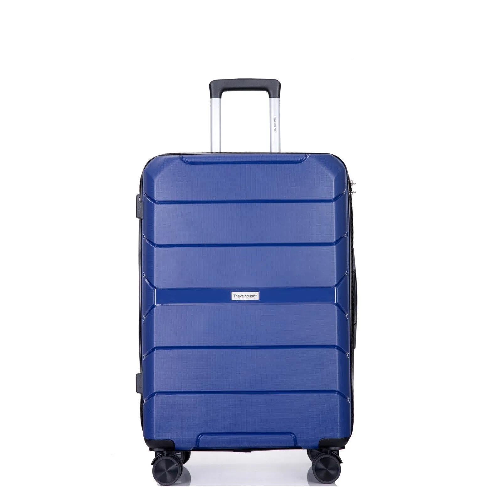 Multi-Size Luggage Set with Double Spinner Wheels and TSA Lock, 3-Piece Lightweight Suitcase with Hooks and Name Card