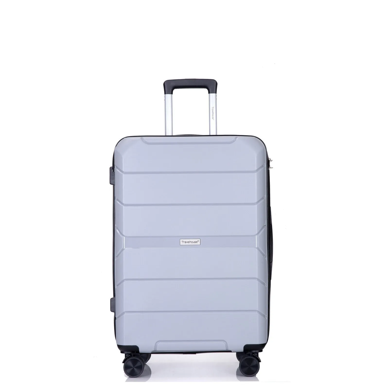 Multi-Size Luggage Set with Double Spinner Wheels and TSA Lock, 3-Piece Lightweight Suitcase with Hooks and Name Card