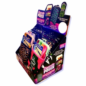 Neoprene Cigarette Pouch with Pocket - 8 Pieces Per Retail Ready Display 23262