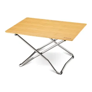 New! Portable Folding Bamboo Camping Table with Storage Bag | ICECO