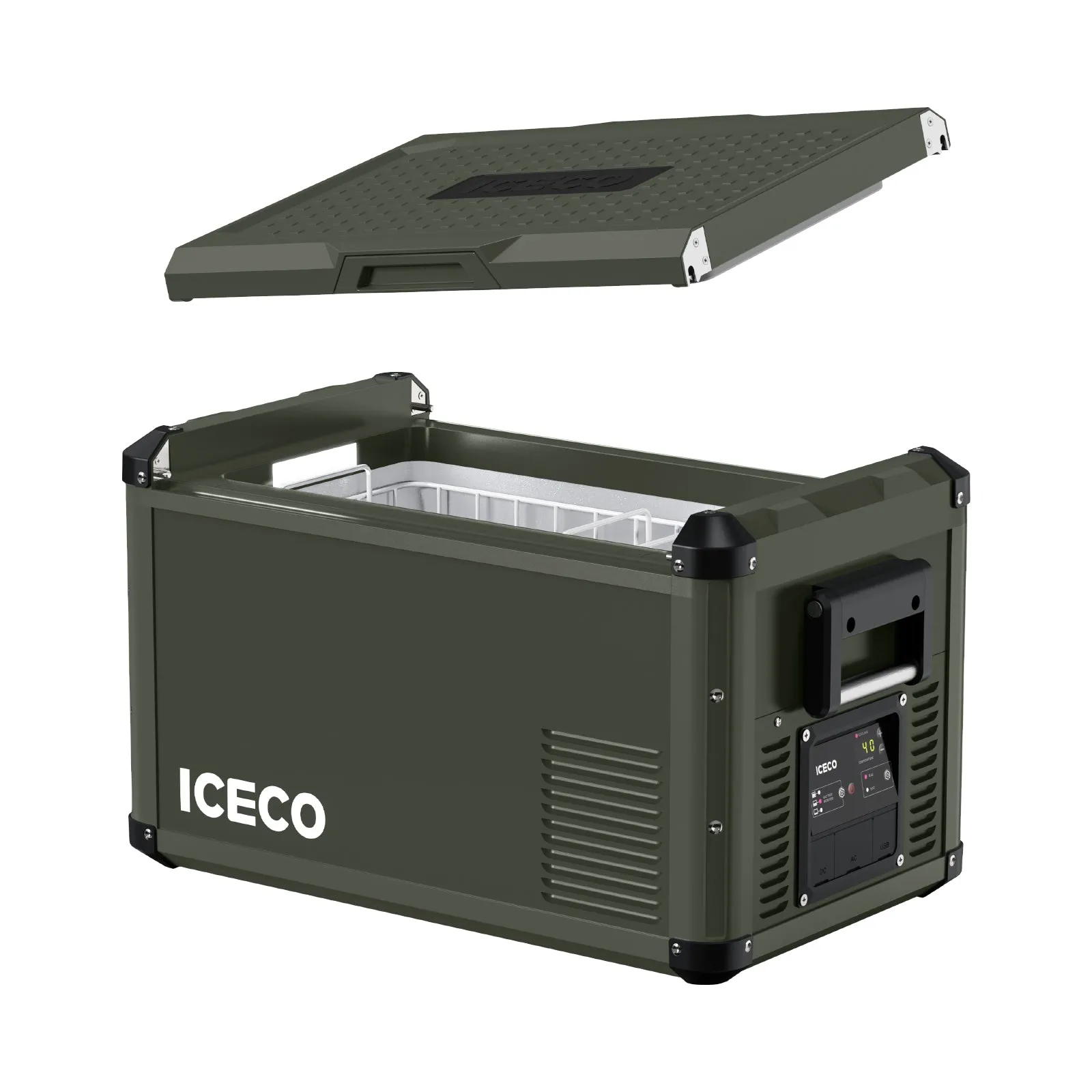 NEW！37QT VL35ProS Olive 12V Metal Single Zone Fridge Freezer | ICECO