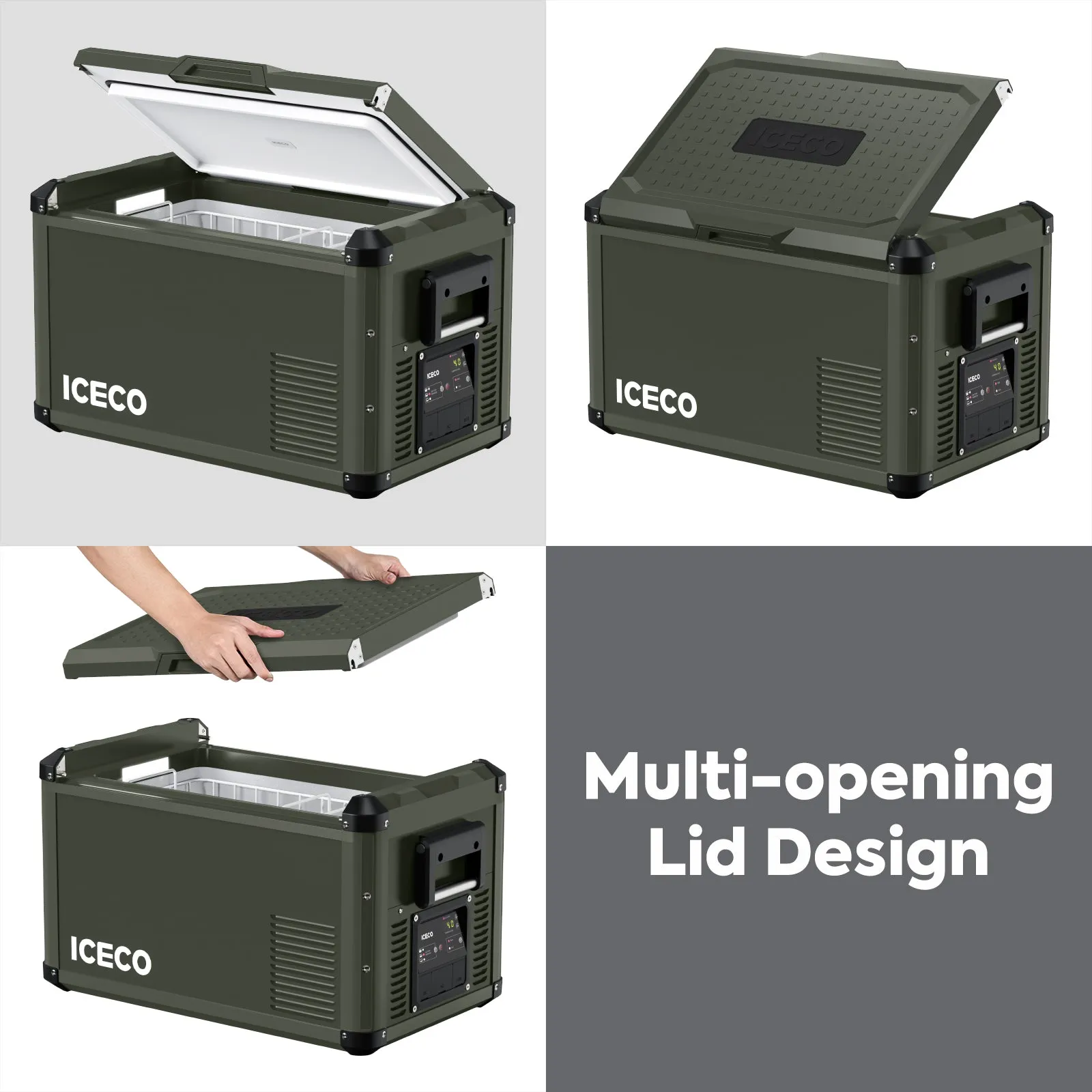 NEW！37QT VL35ProS Olive 12V Metal Single Zone Fridge Freezer | ICECO