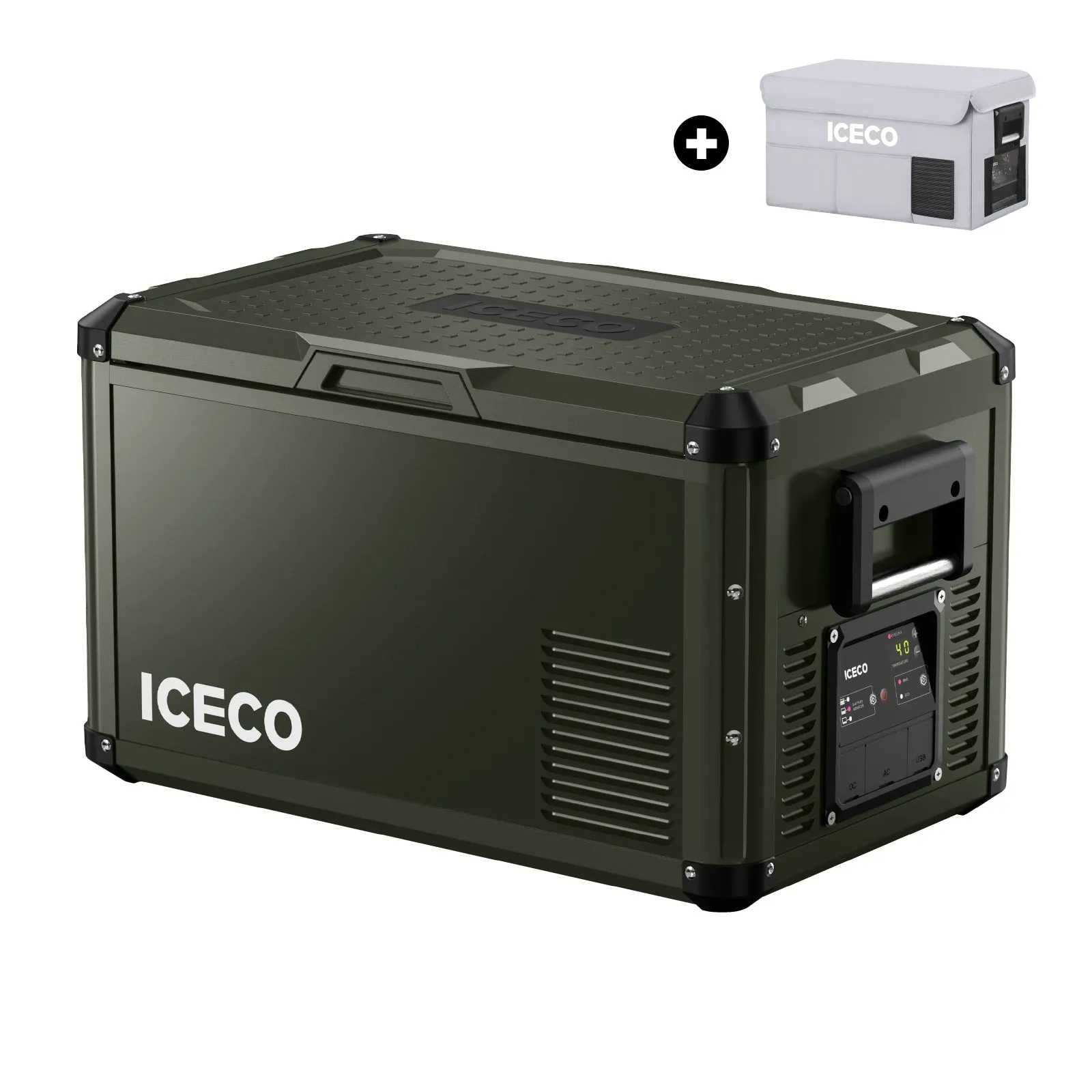 NEW！37QT VL35ProS Olive 12V Metal Single Zone Fridge Freezer | ICECO