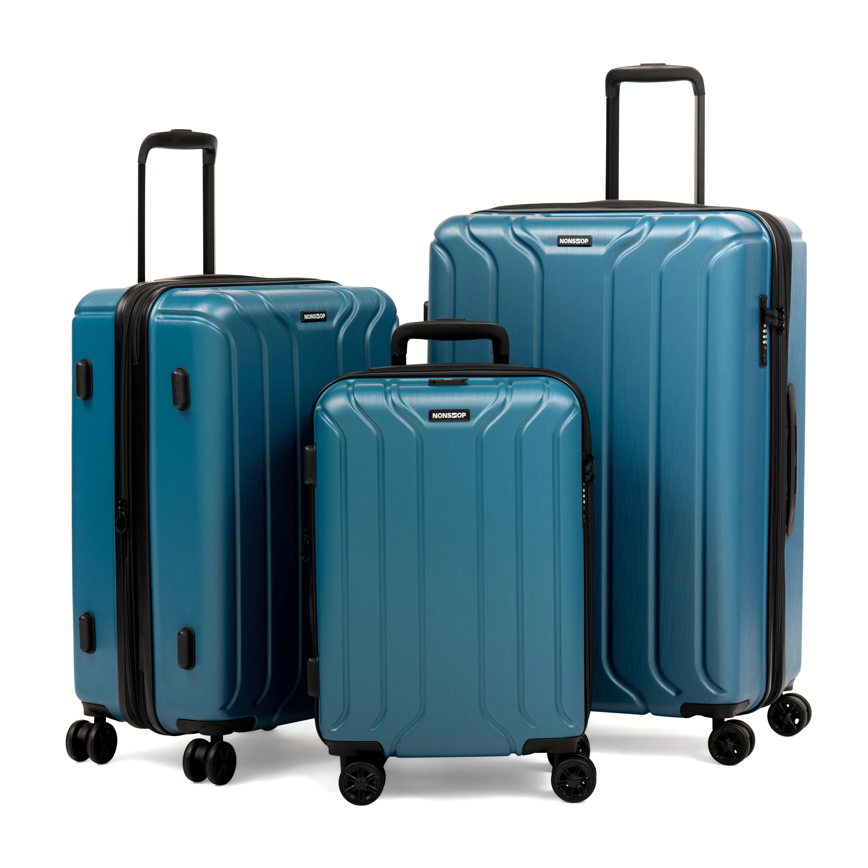 NONSTOP New York 3-Piece Expandable Spinner Luggage Set and 3-Piece Packing Cube Set