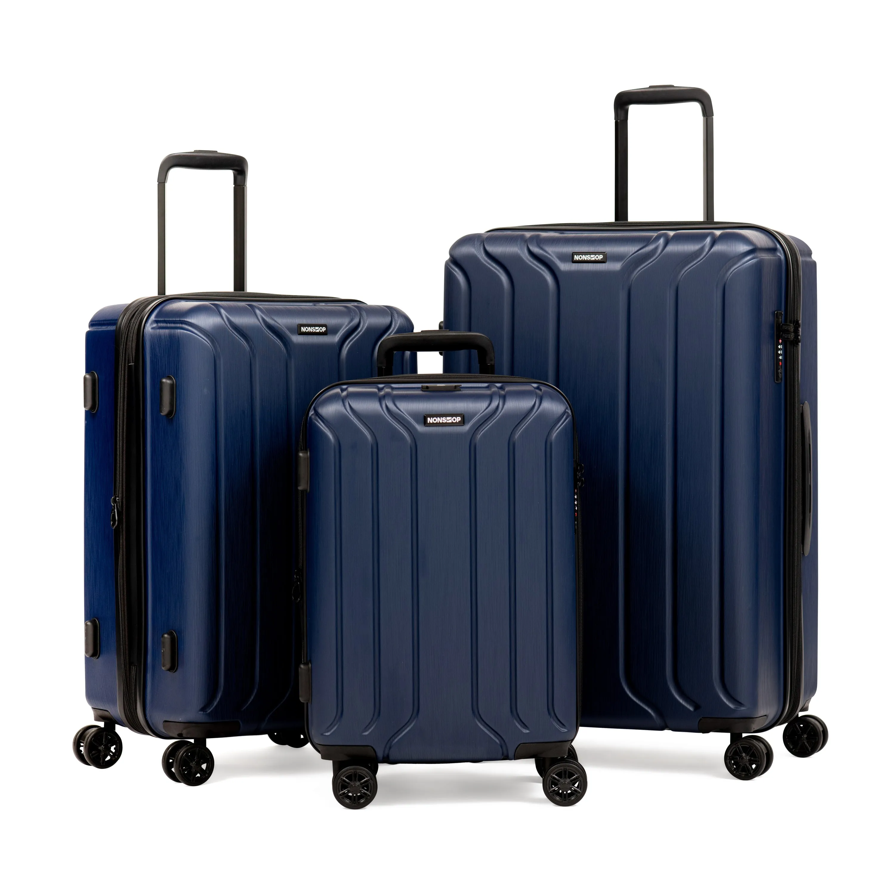 NONSTOP New York 3-Piece Expandable Spinner Luggage Set and 3-Piece Packing Cube Set