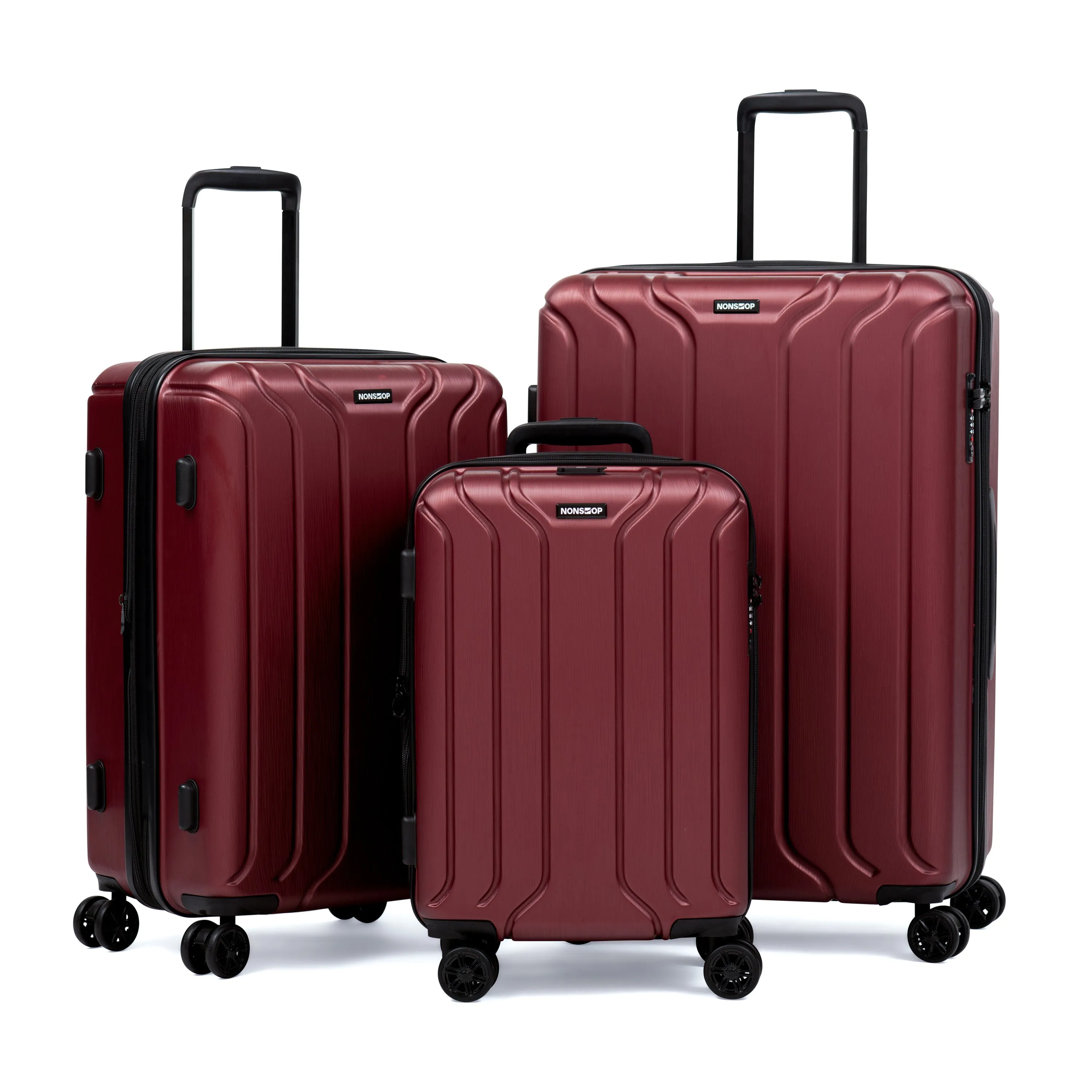 NONSTOP New York 3-Piece Expandable Spinner Luggage Set and 3-Piece Packing Cube Set