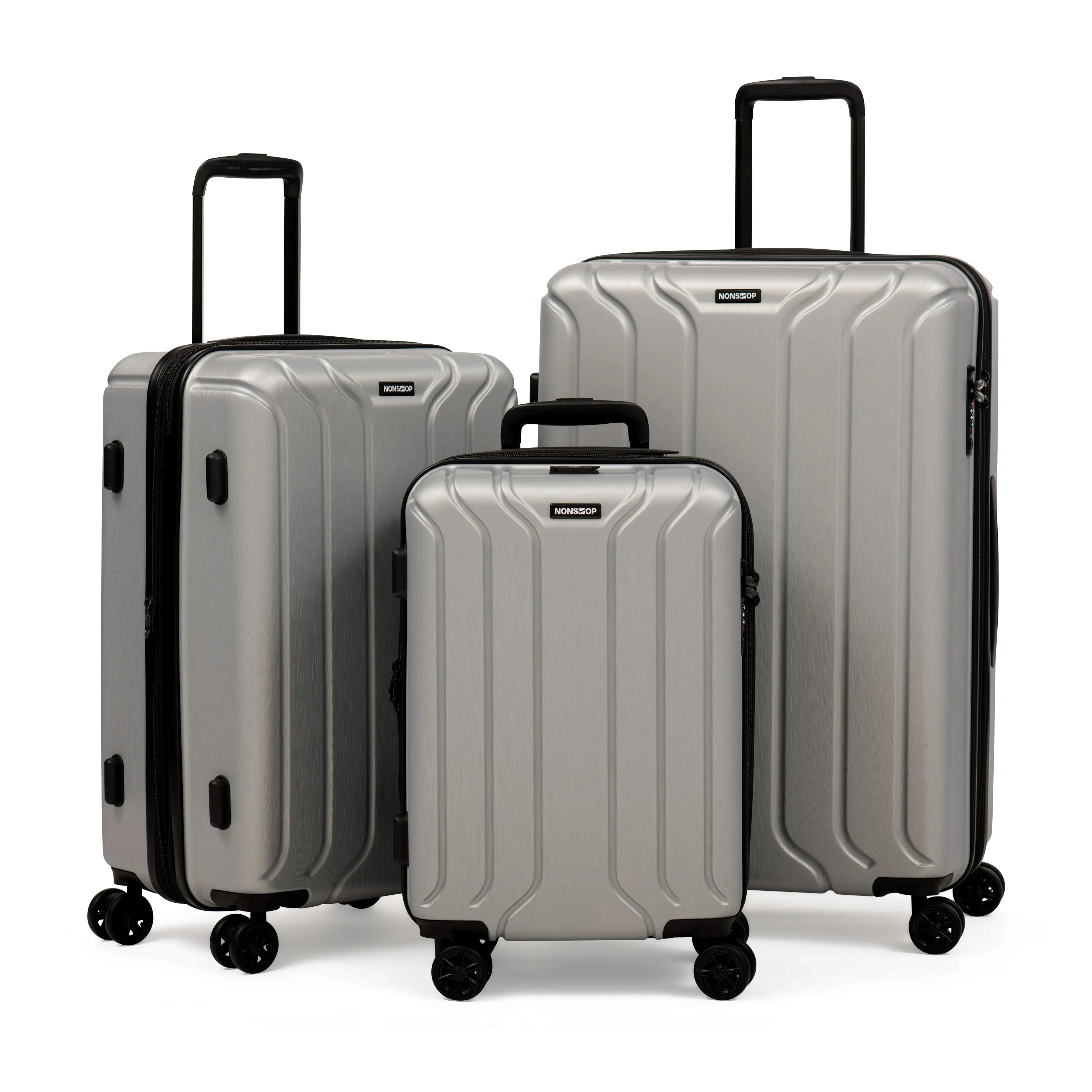 NONSTOP New York 3-Piece Expandable Spinner Luggage Set and 3-Piece Packing Cube Set