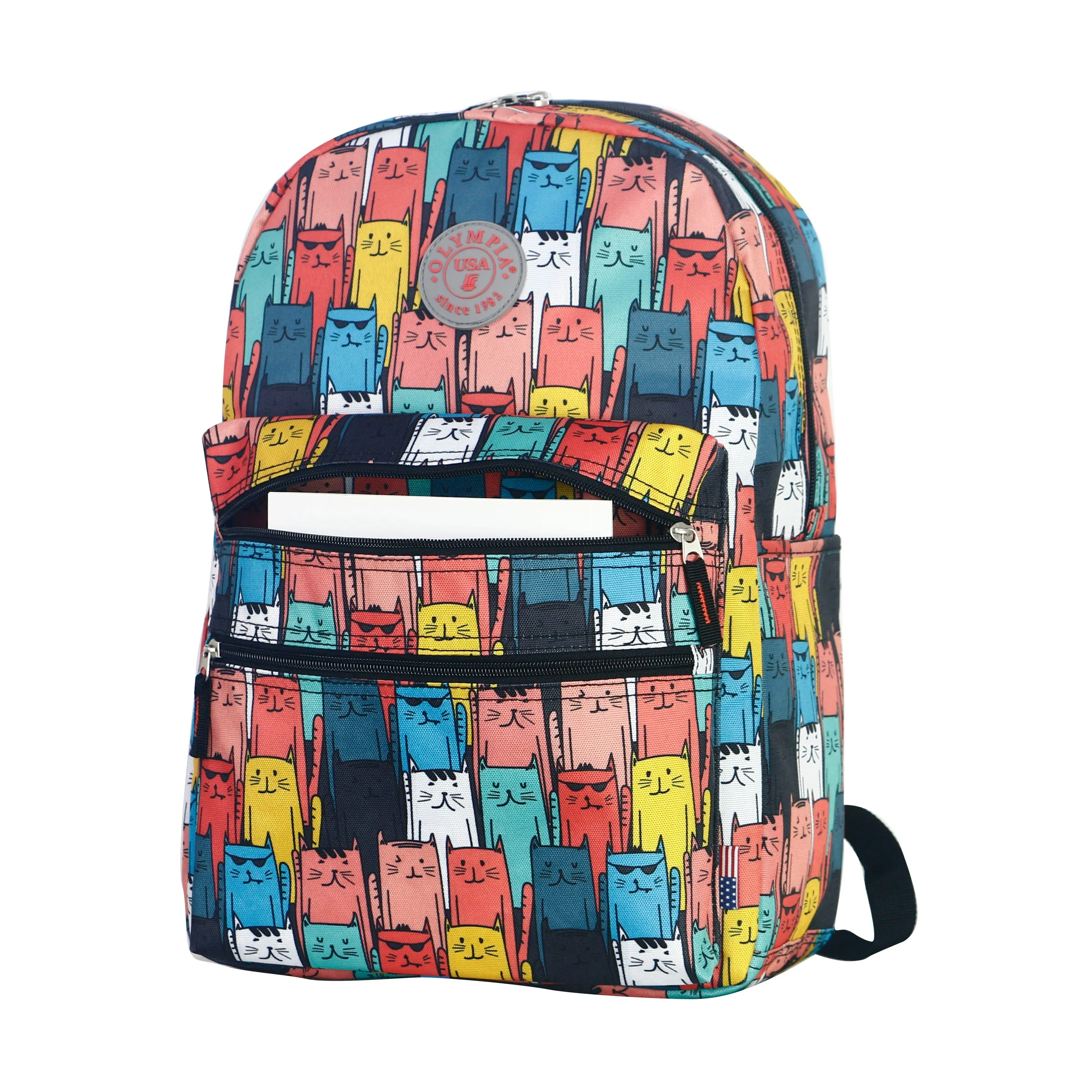 Olympia Princeton Authentic Water Resistant Printed Backpack