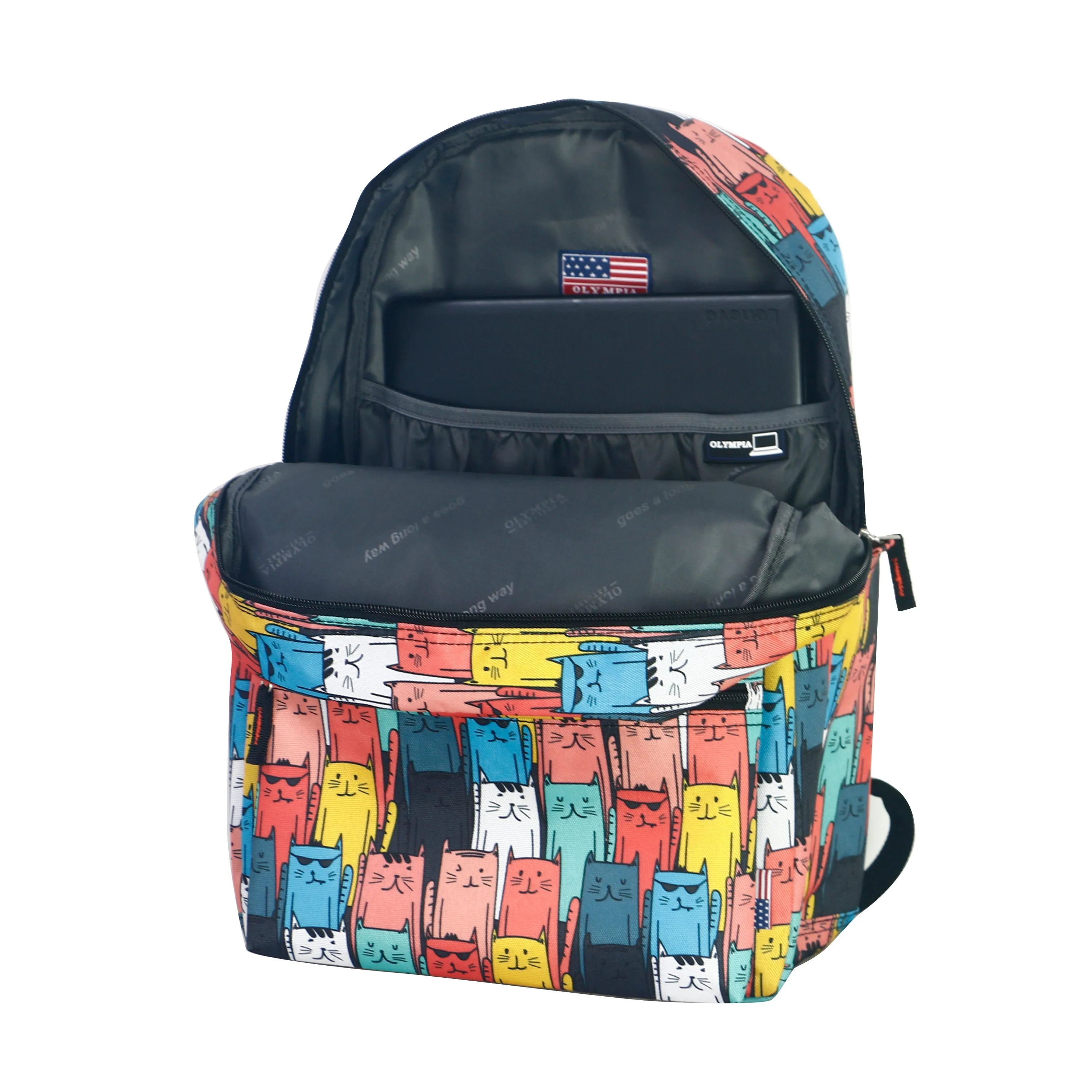 Olympia Princeton Authentic Water Resistant Printed Backpack