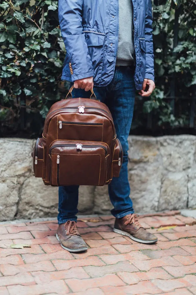 Piel Vintage Leather Travel Backpack