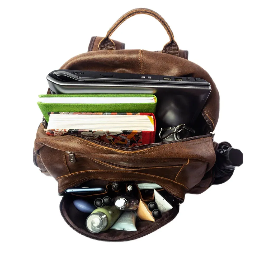 Piel Vintage Leather Travel Backpack