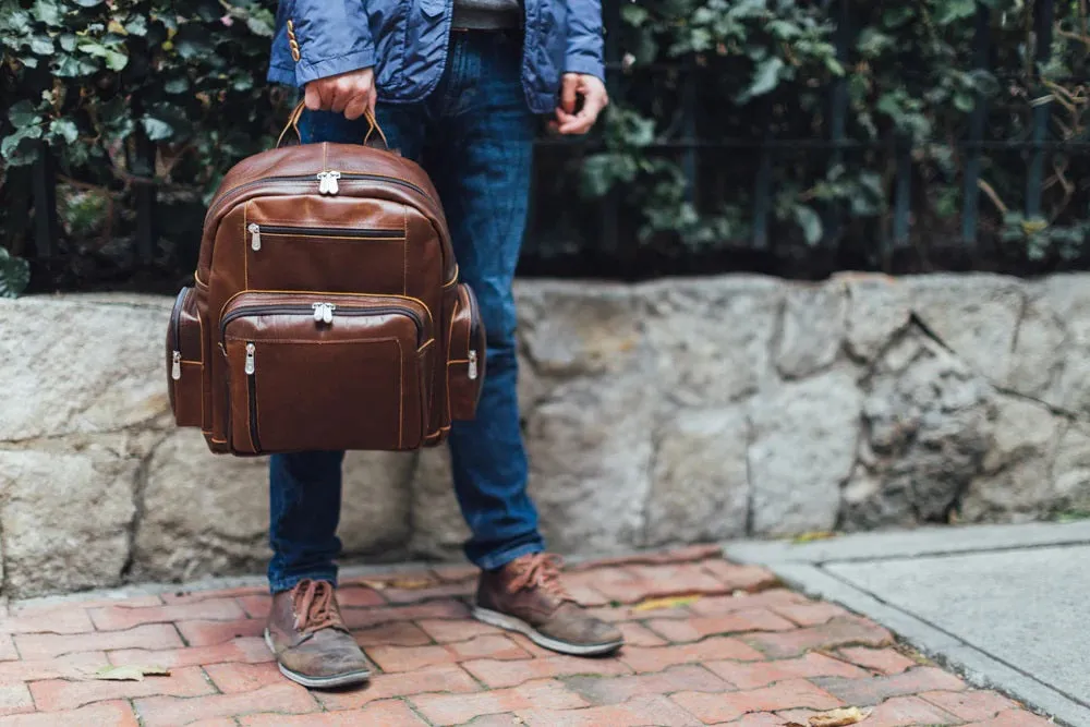 Piel Vintage Leather Travel Backpack