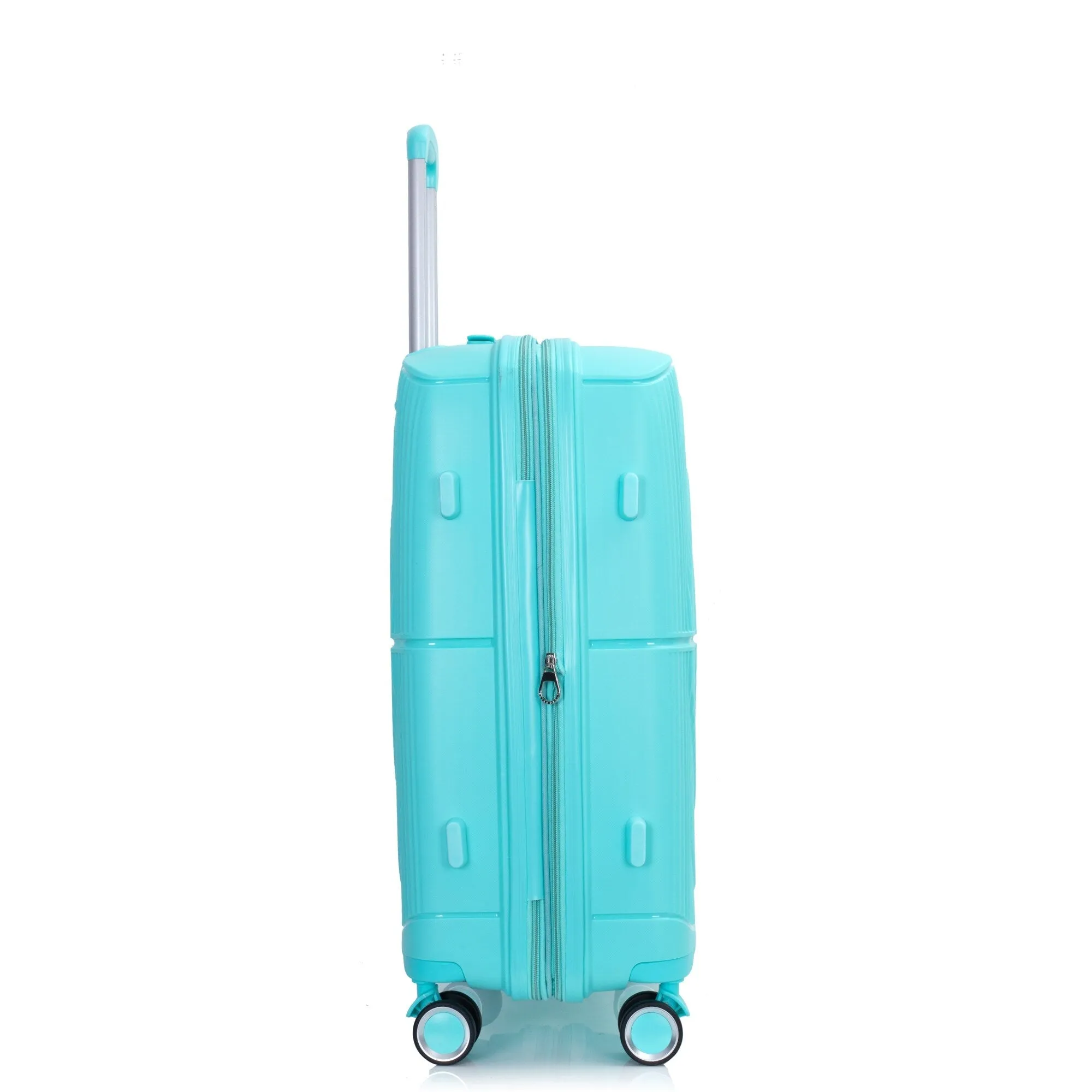 PP Expandable Luggage Sets with TSA Lock and Spinner Wheels, 3-Piece Set Hardshell Suitcase with Zippered Pocket