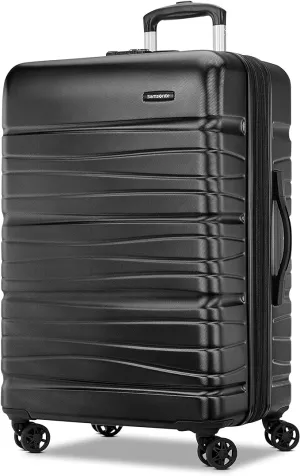 Samsonite Evolve SE Hardside Expandable Luggage with Double Wheels, Bass Black, Large Spinner