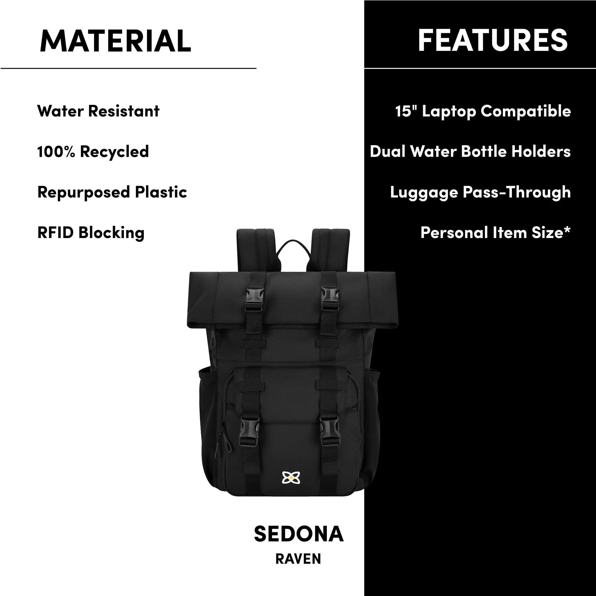 Sherpani Sedona Laptop Backpack, Fits 15 Inch Laptop