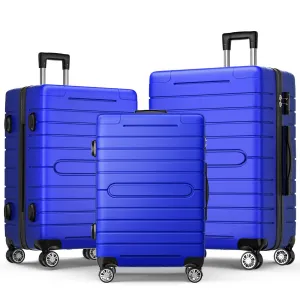 SUGIFT 3 Piece Luggage Sets Hard Shell Luggage Sets with Spinner Wheels TSA Lock, 20in/24in/28in