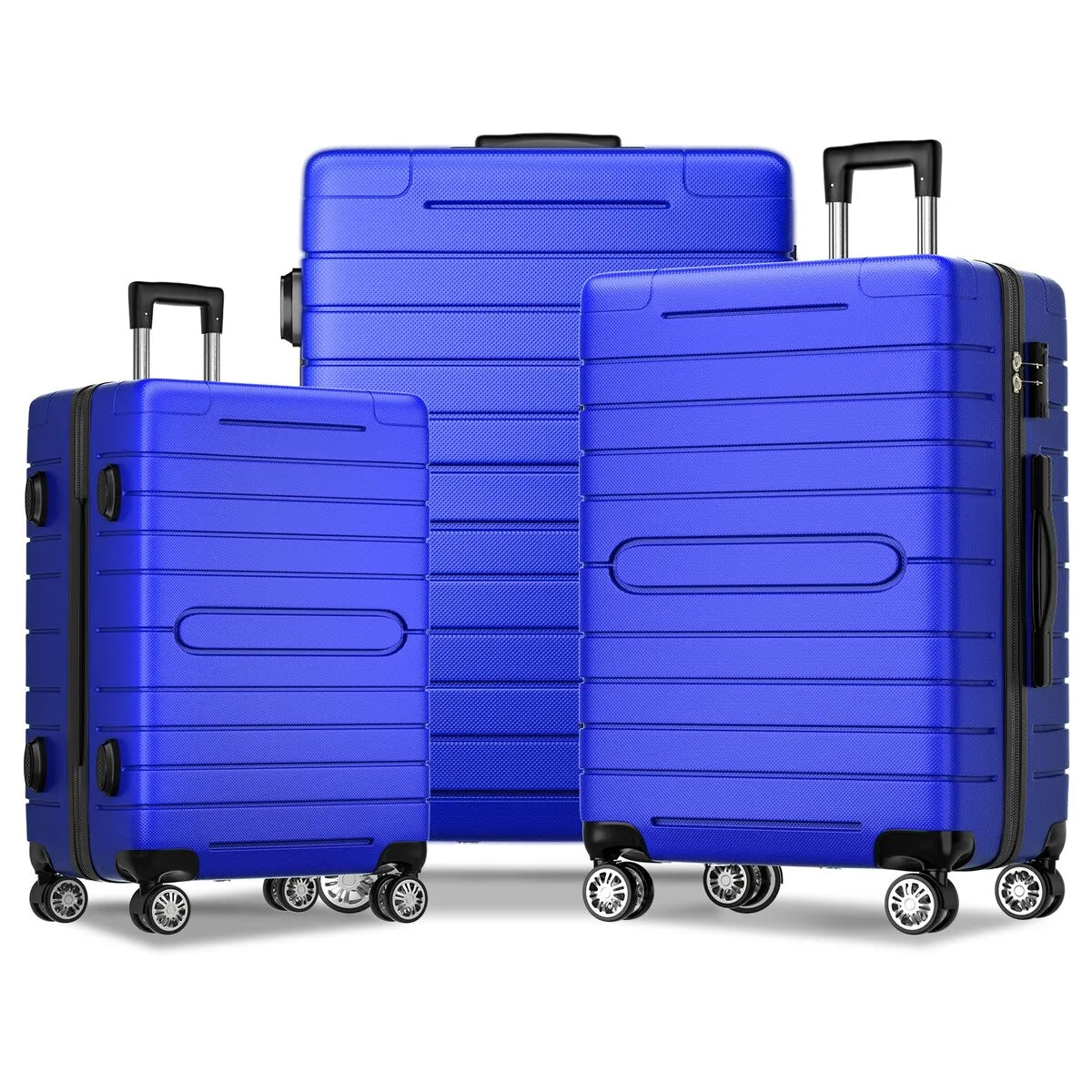 SUGIFT 3 Piece Luggage Sets Hard Shell Luggage Sets with Spinner Wheels TSA Lock, 20in/24in/28in