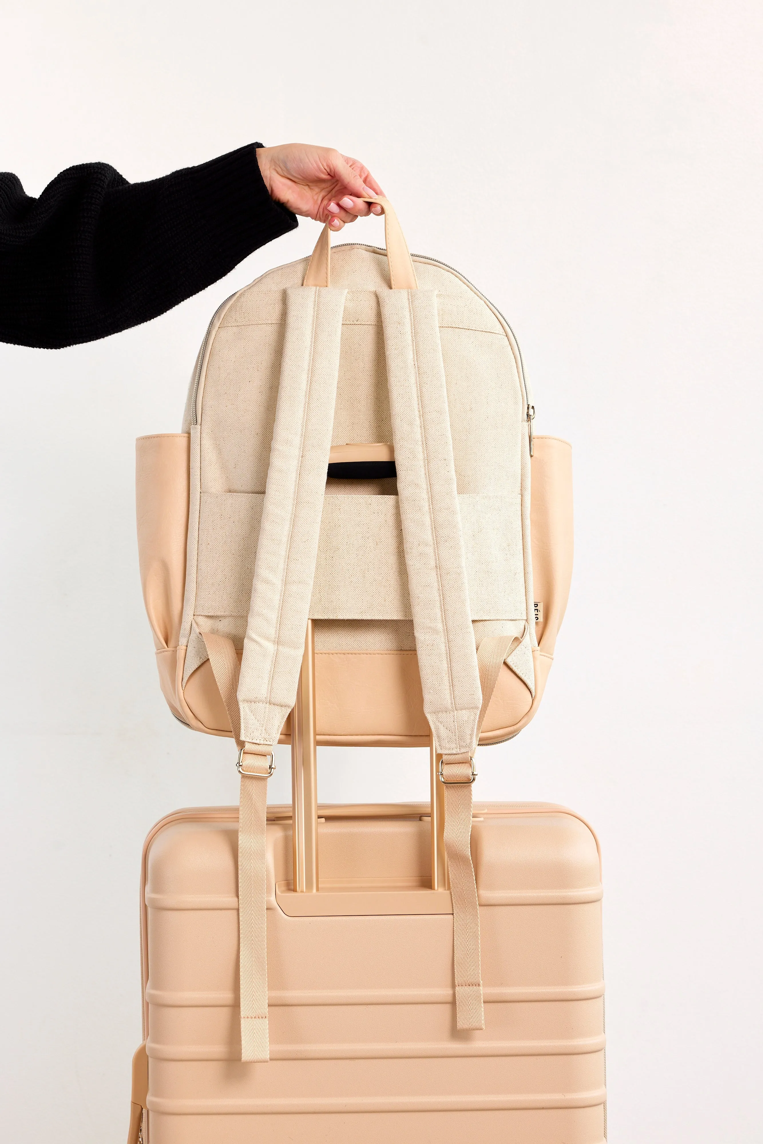 The Travel Backpack in Beige
