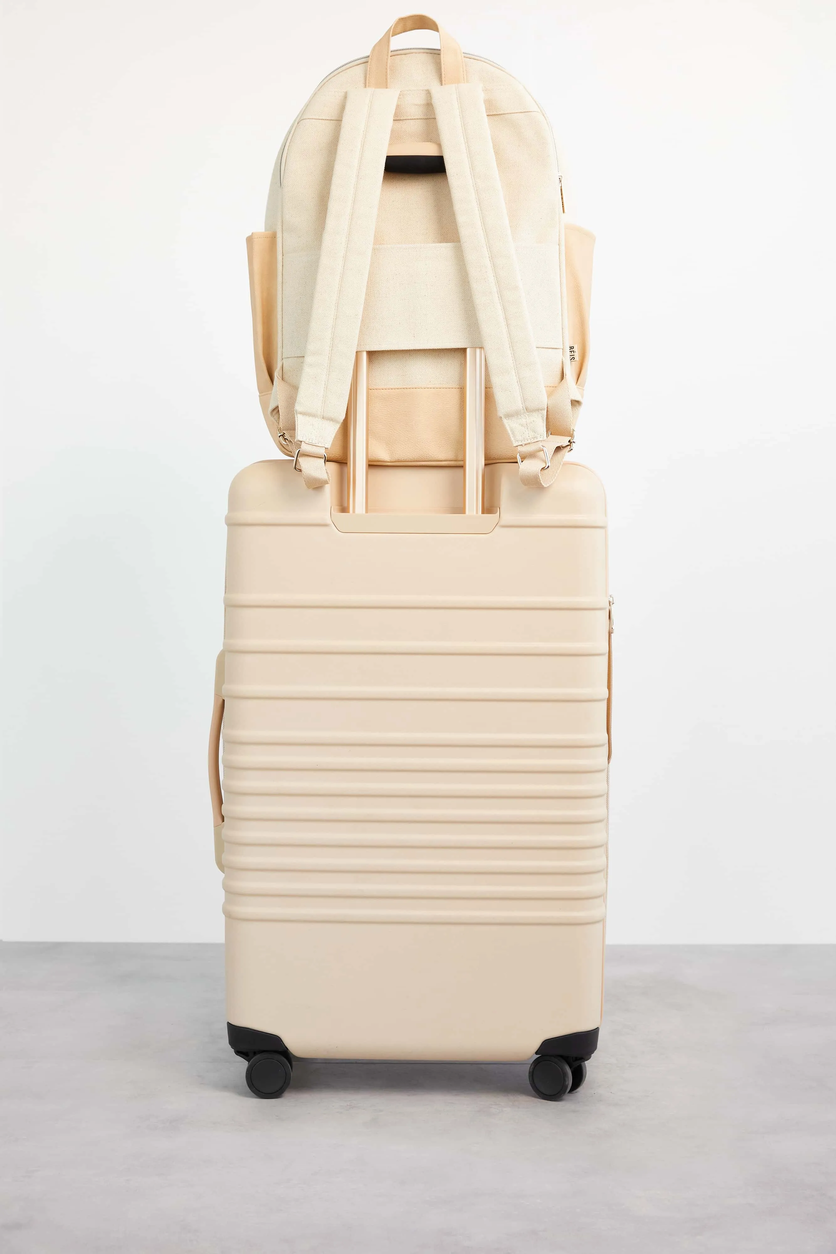 The Travel Backpack in Beige