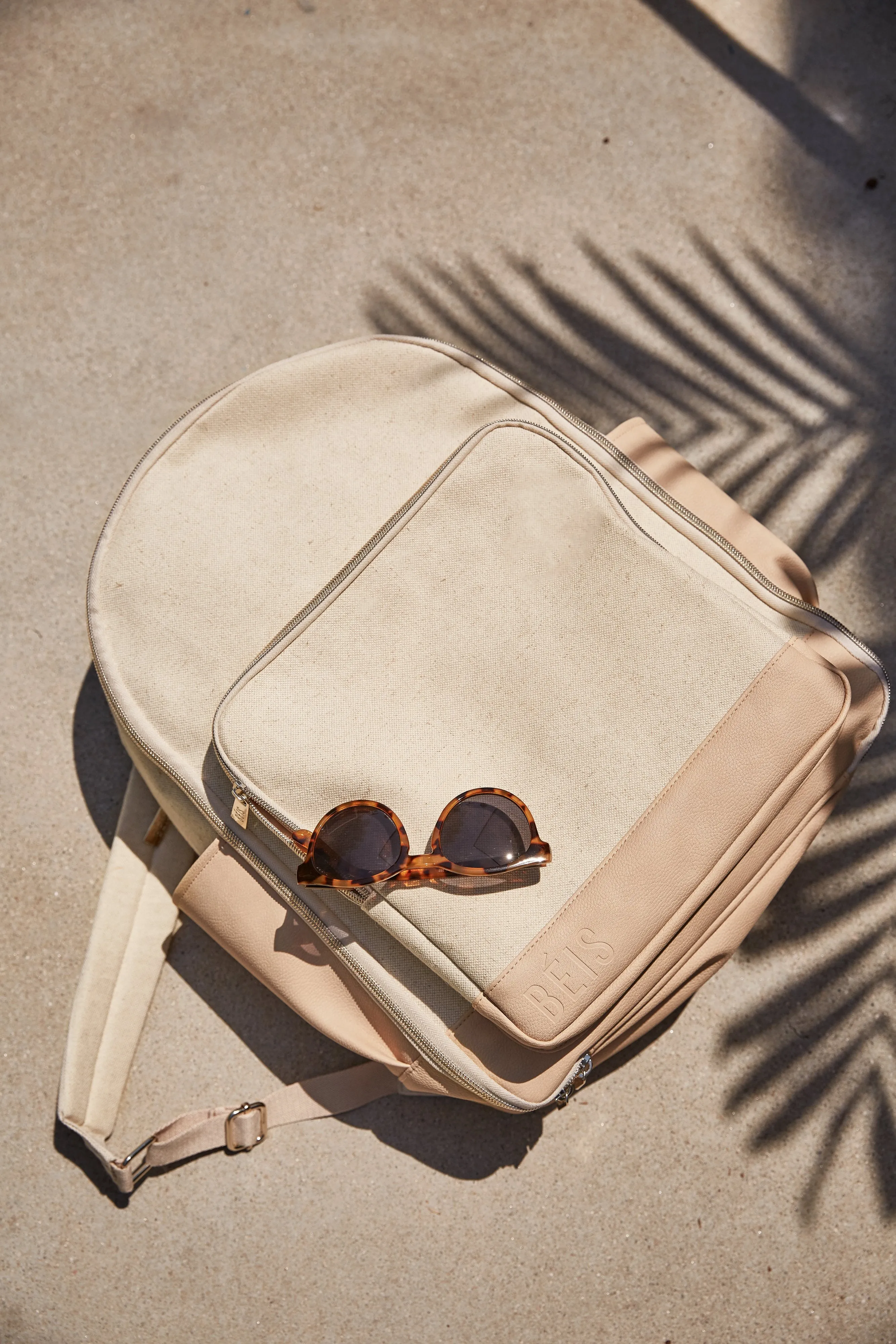 The Travel Backpack in Beige