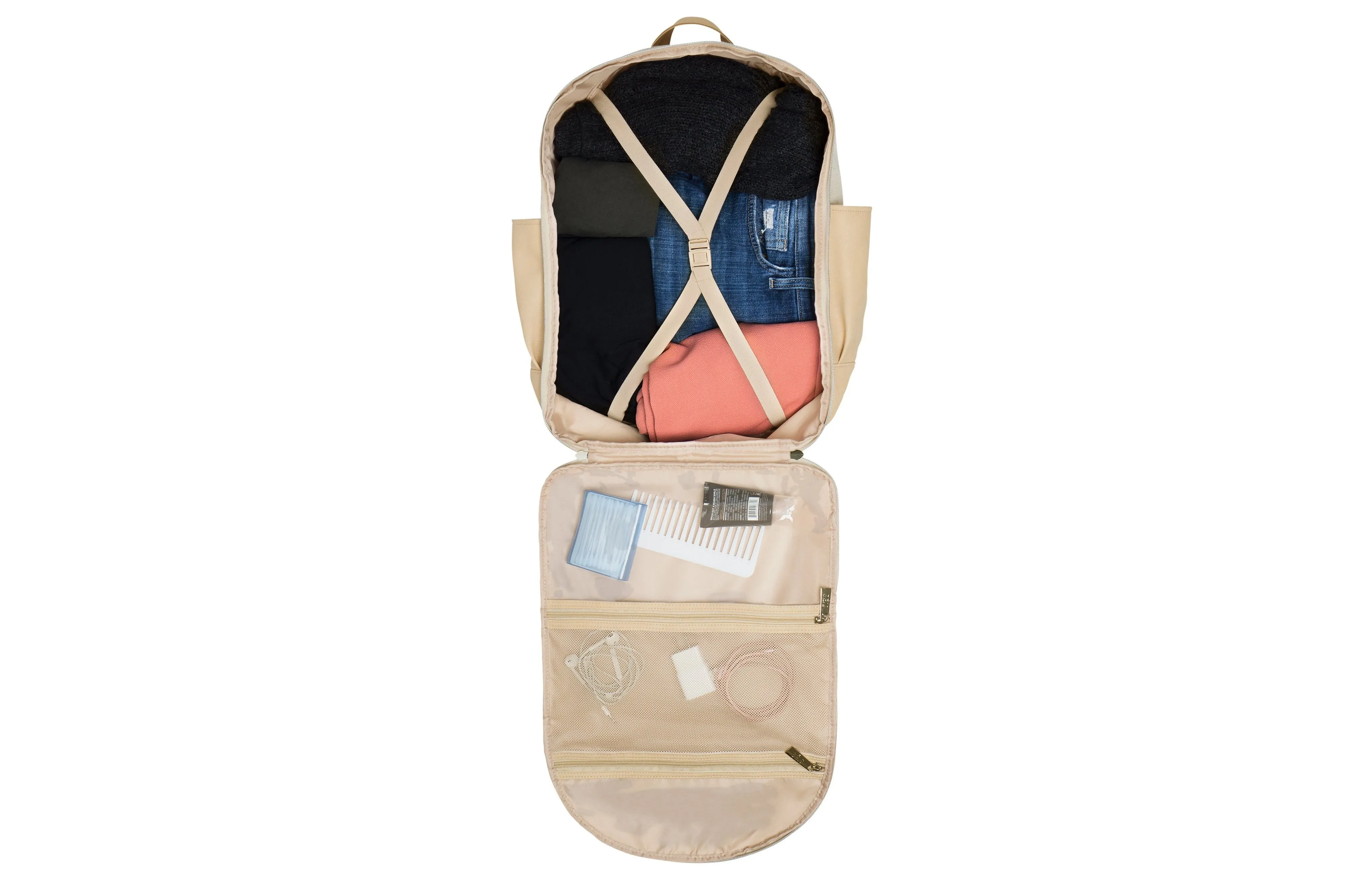 The Travel Backpack in Beige