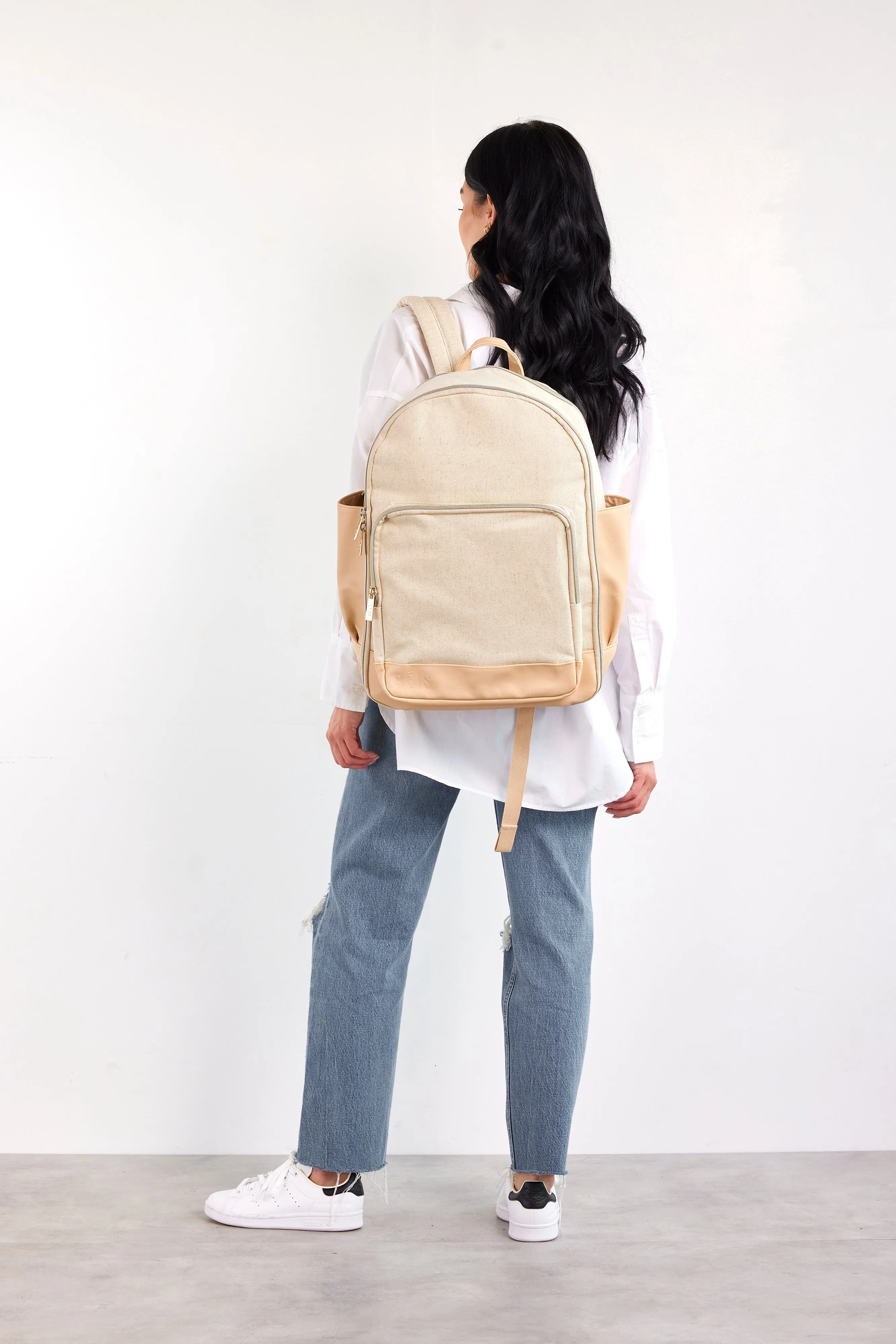 The Travel Backpack in Beige