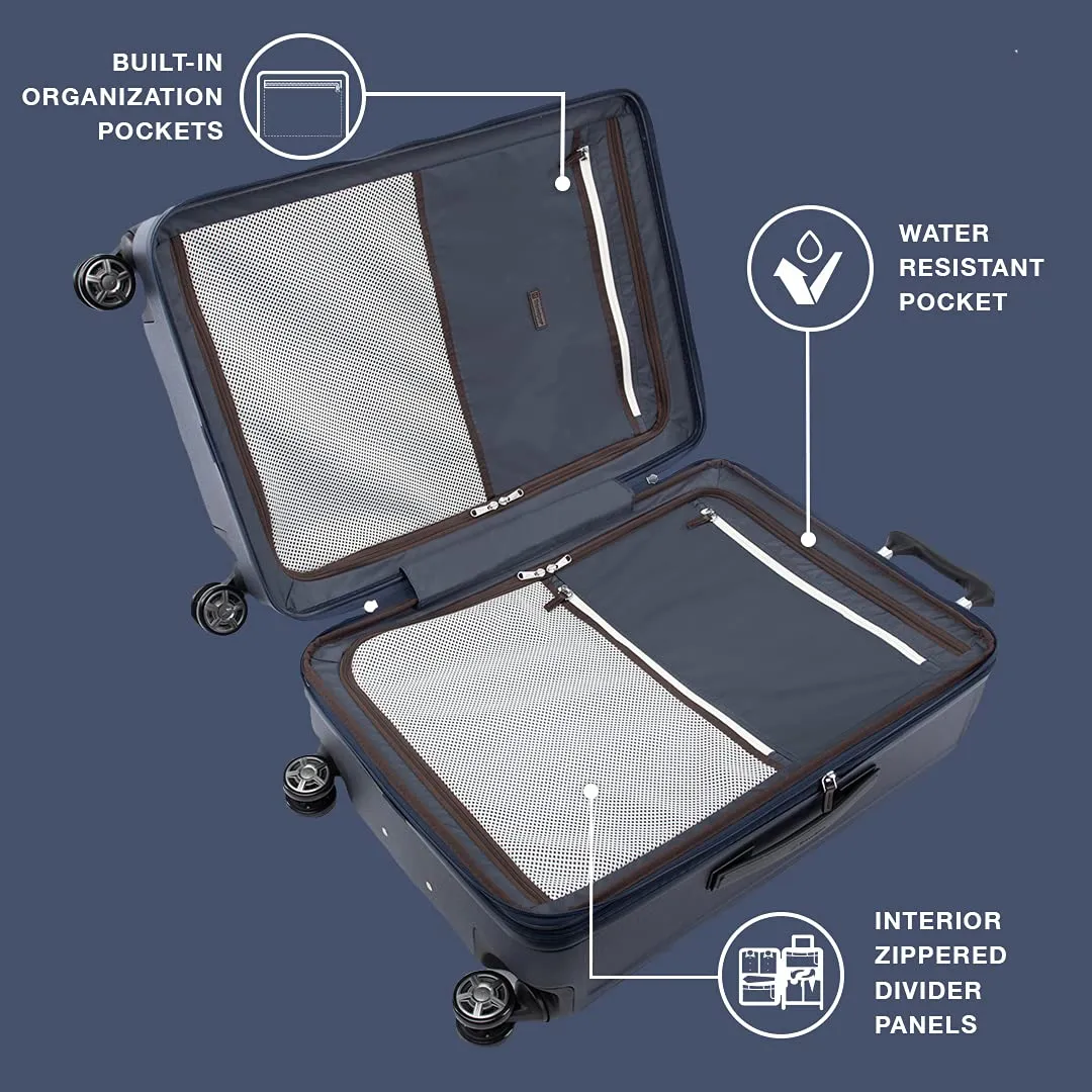 Travelpro Platinum Elite Checked Medium 25-Inch Hardside Expandable Spinner Wheel Luggage TSA Lock Hard Shell Polycarbonate Suitcase