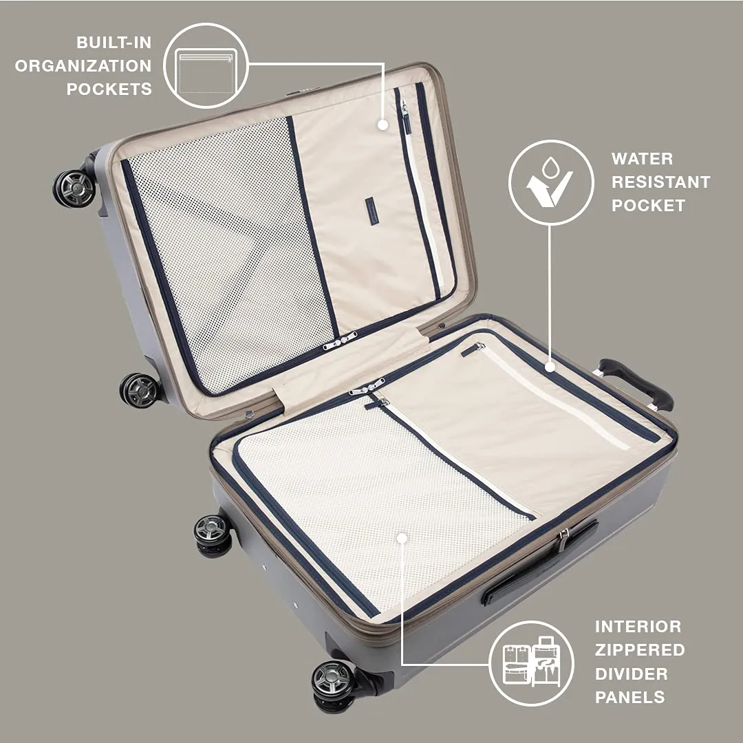 Travelpro Platinum Elite Checked Medium 25-Inch Hardside Expandable Spinner Wheel Luggage TSA Lock Hard Shell Polycarbonate Suitcase