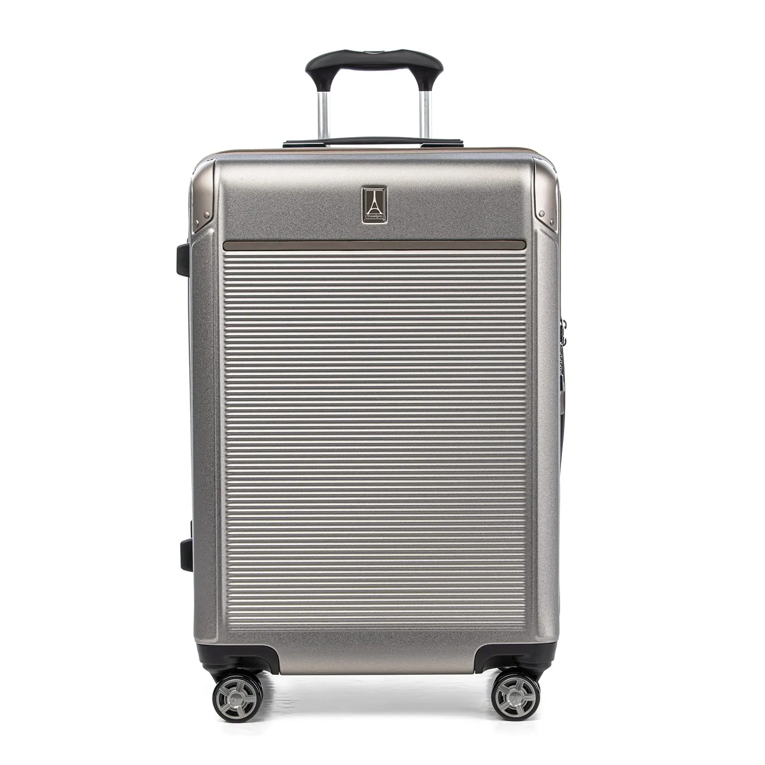 Travelpro Platinum Elite Checked Medium 25-Inch Hardside Expandable Spinner Wheel Luggage TSA Lock Hard Shell Polycarbonate Suitcase