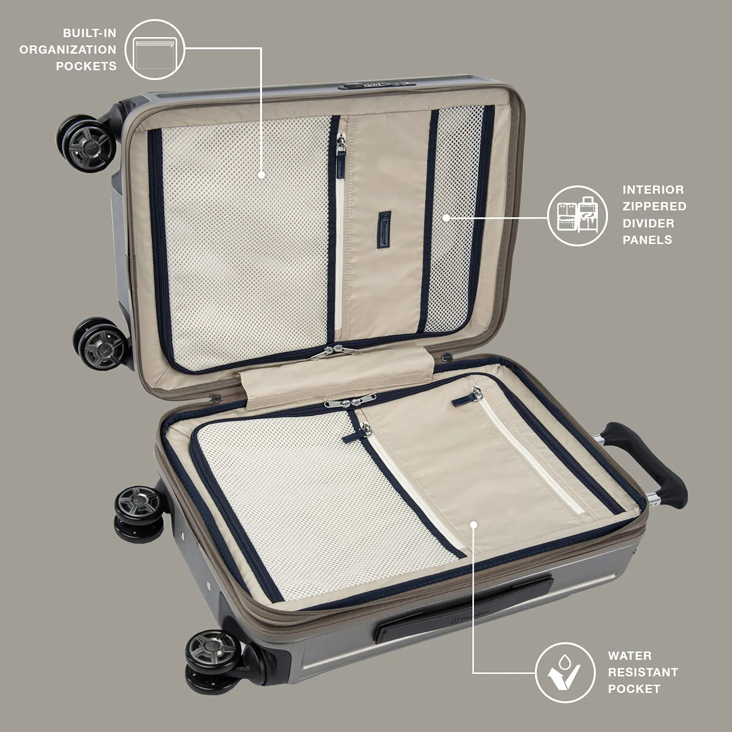 Travelpro Platinum Elite Hardside Expandable Spinner Wheel Luggage TSA Lock Hard Shell Polycarbonate Suitcase, Compact Carry on 20-Inch