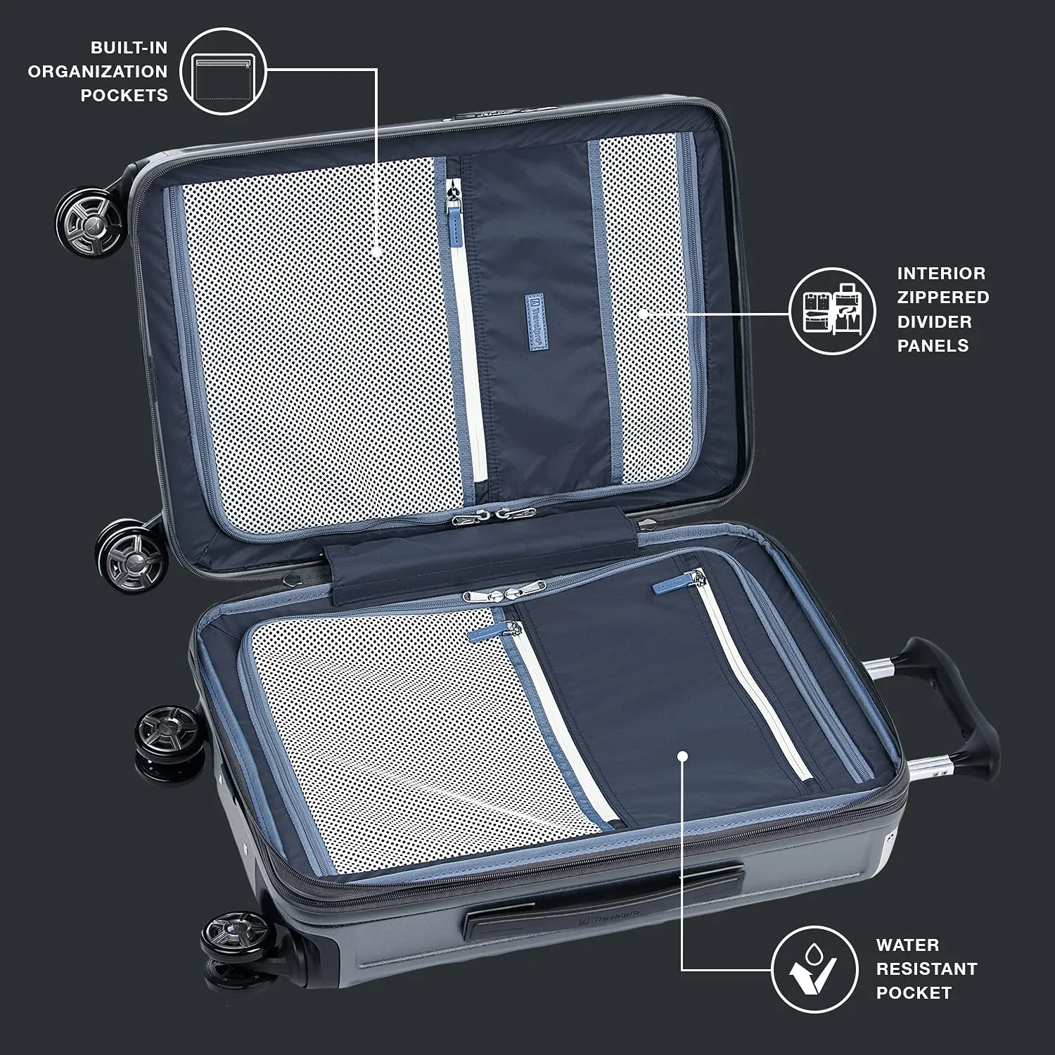 Travelpro Platinum Elite Hardside Expandable Spinner Wheel Luggage TSA Lock Hard Shell Polycarbonate Suitcase, Compact Carry on 20-Inch