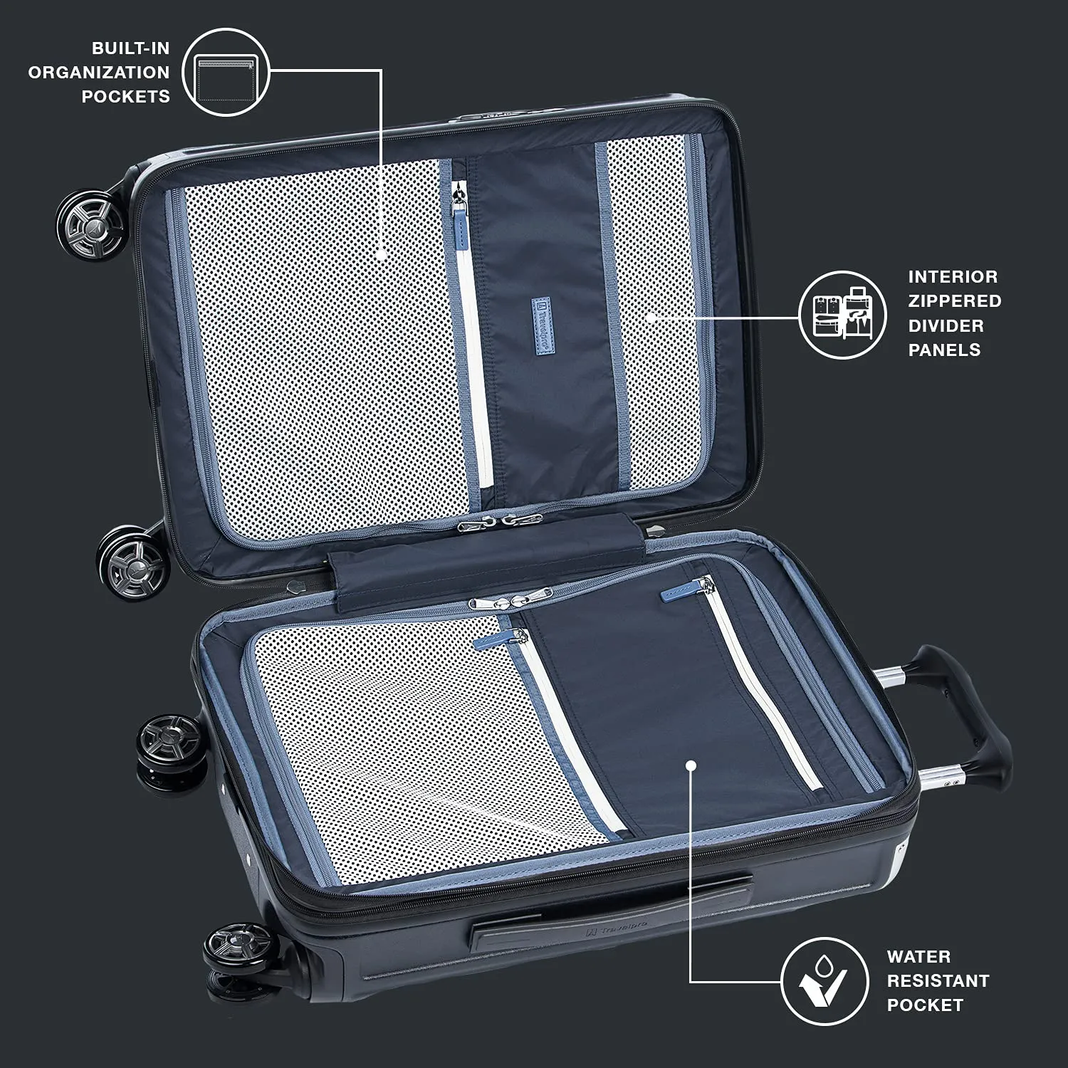 Travelpro Platinum Elite Hardside Expandable Spinner Wheel Luggage TSA Lock Hard Shell Polycarbonate Suitcase, Compact Carry on 20-Inch