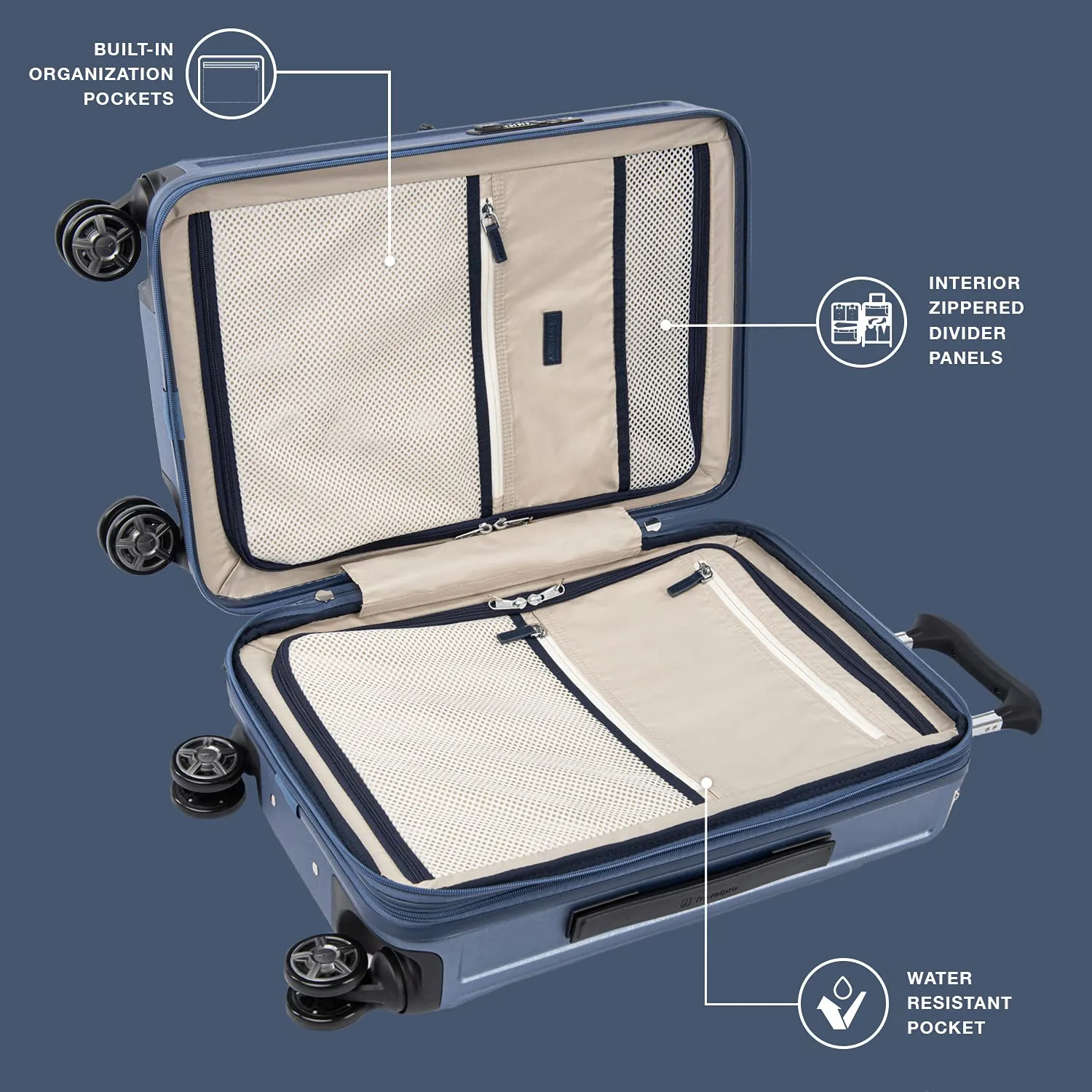 Travelpro Platinum Elite Hardside Expandable Spinner Wheel Luggage TSA Lock Hard Shell Polycarbonate Suitcase, Compact Carry on 20-Inch